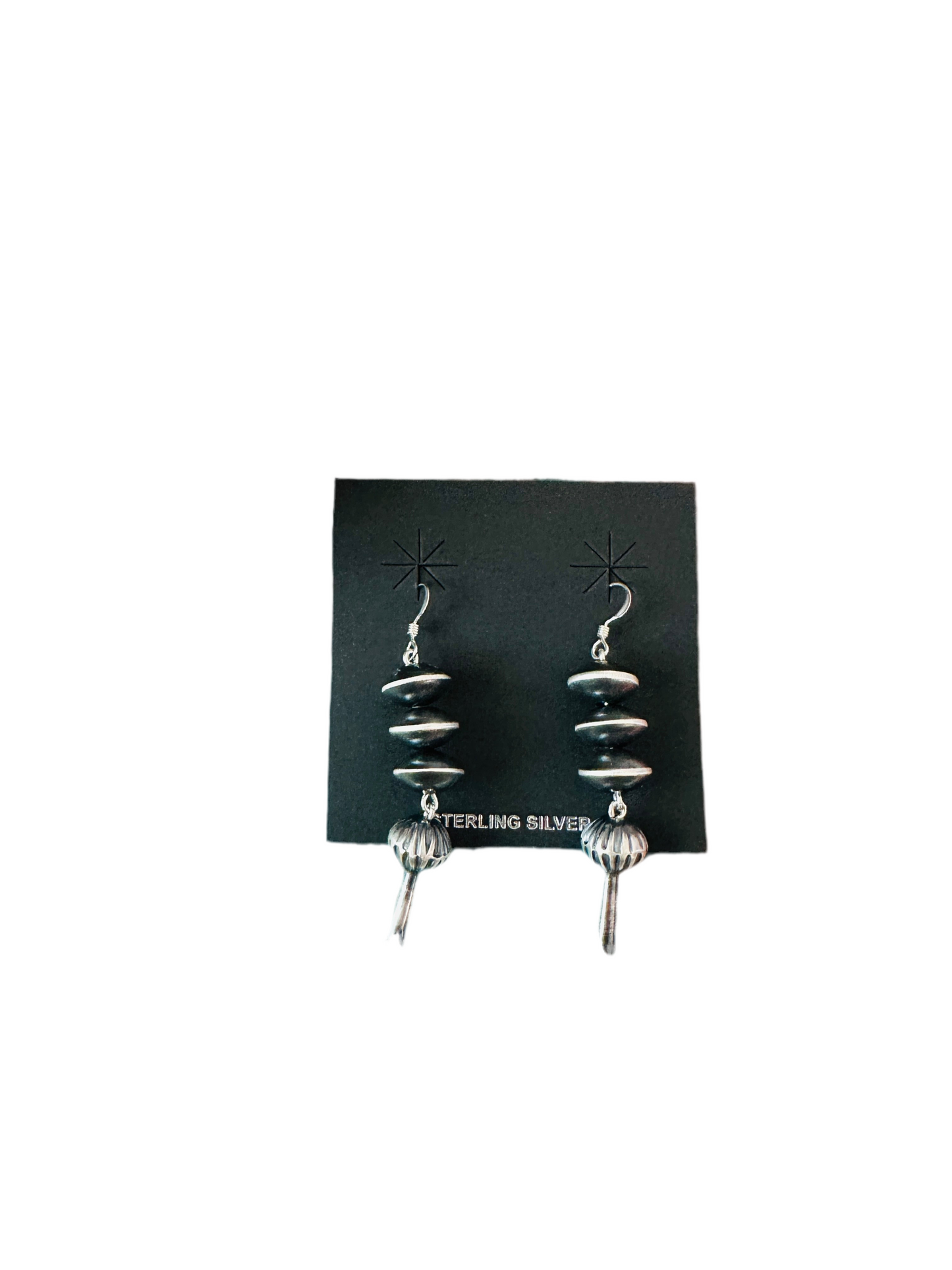 Sterling Silver Pearl Blossom Dangle Earrings