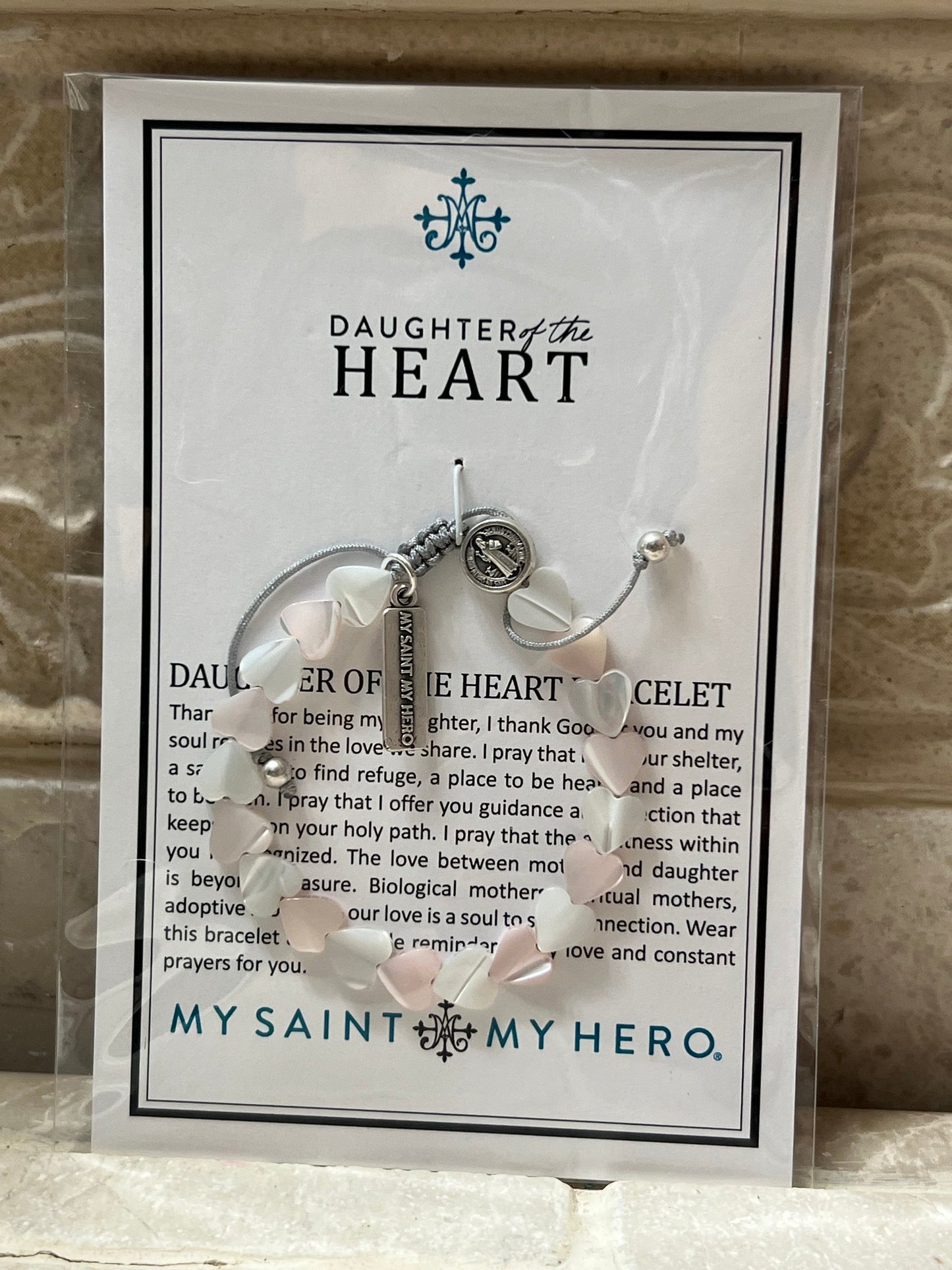 Daughter Of The Heart Cross Blessed Bracelet