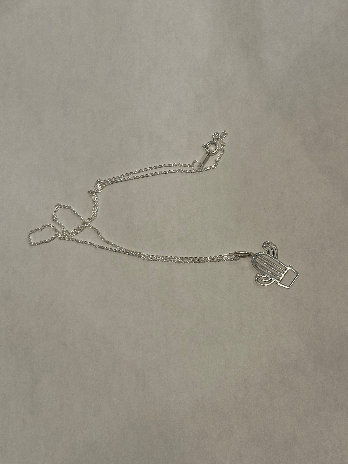 Saguaro Sterling Silver Cactus Necklace