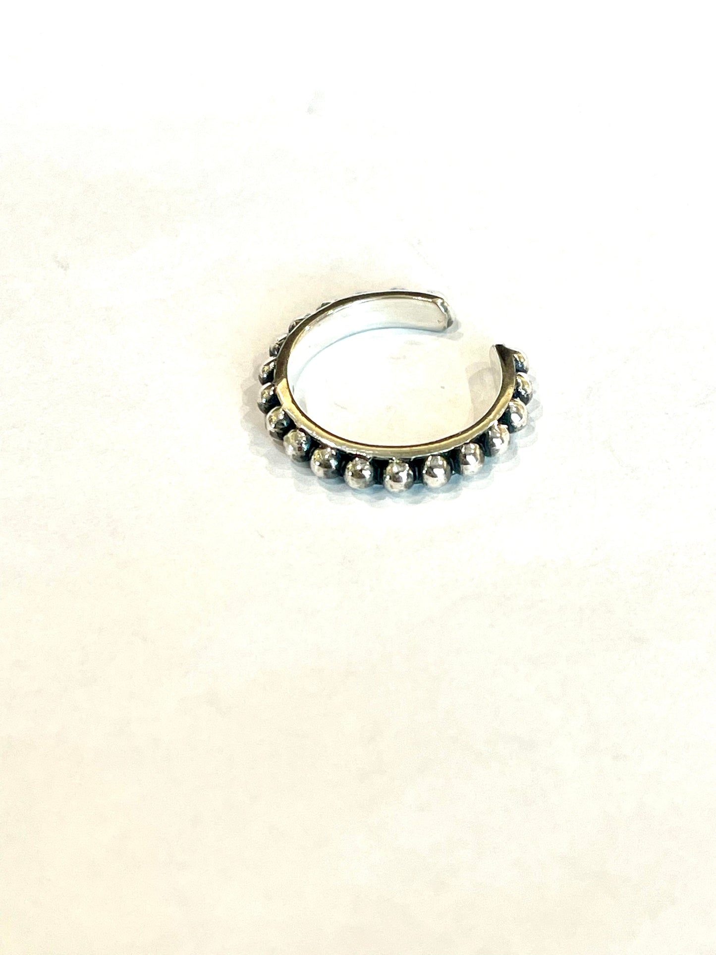 Beautiful Handmade 4mm Brushed Sterling Silver Adjustable Ring