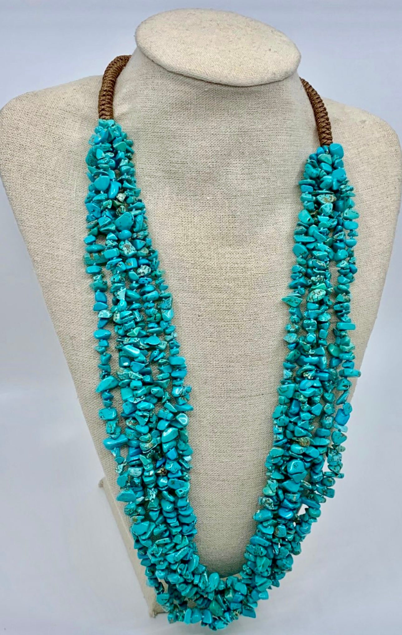 Turquoise Chip Multi-Strand Necklace