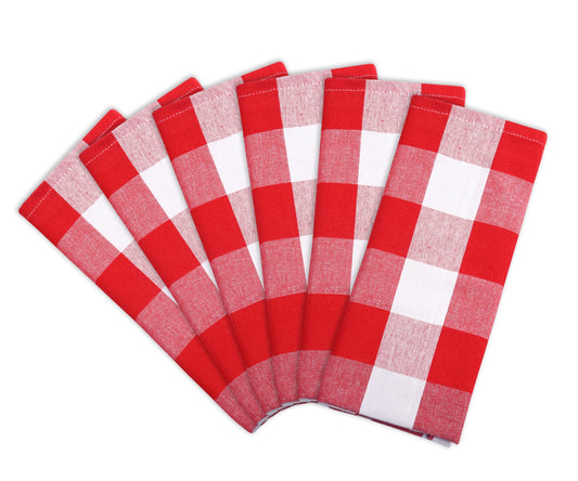 Cotton Napkins - Plaid Cloth Napkins