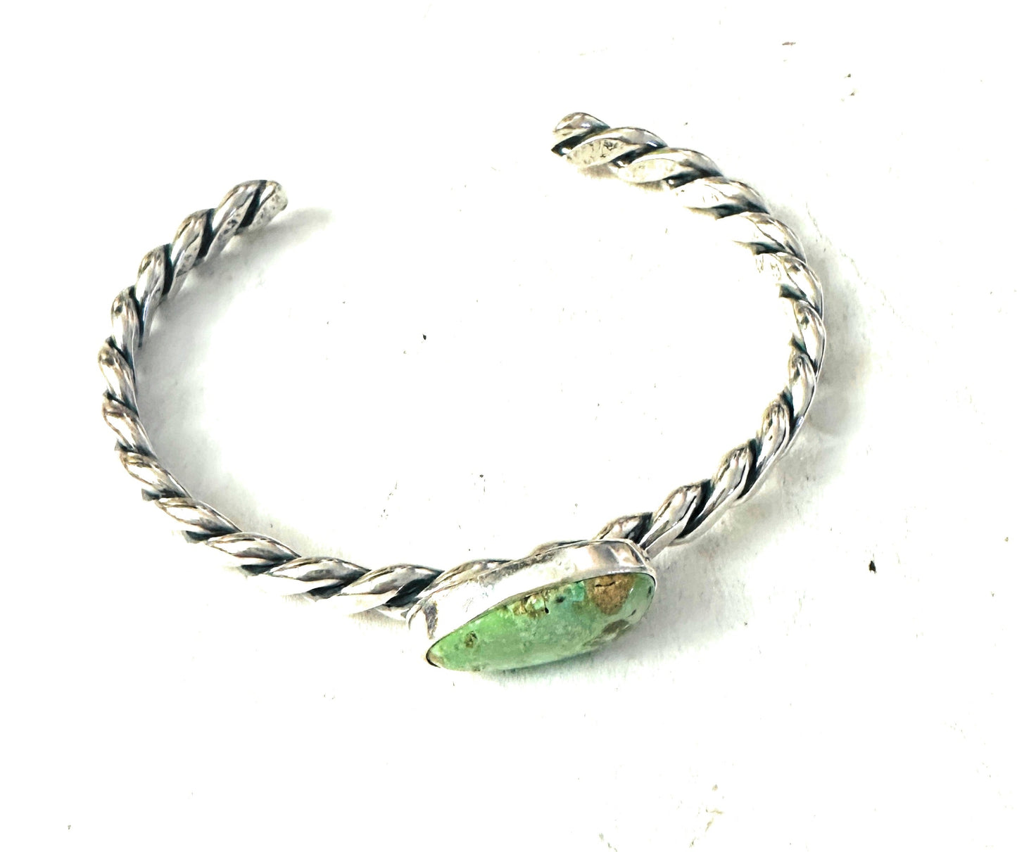 Handcrafted Royston Turquoise & Sterling Silver Cuff Bracelet