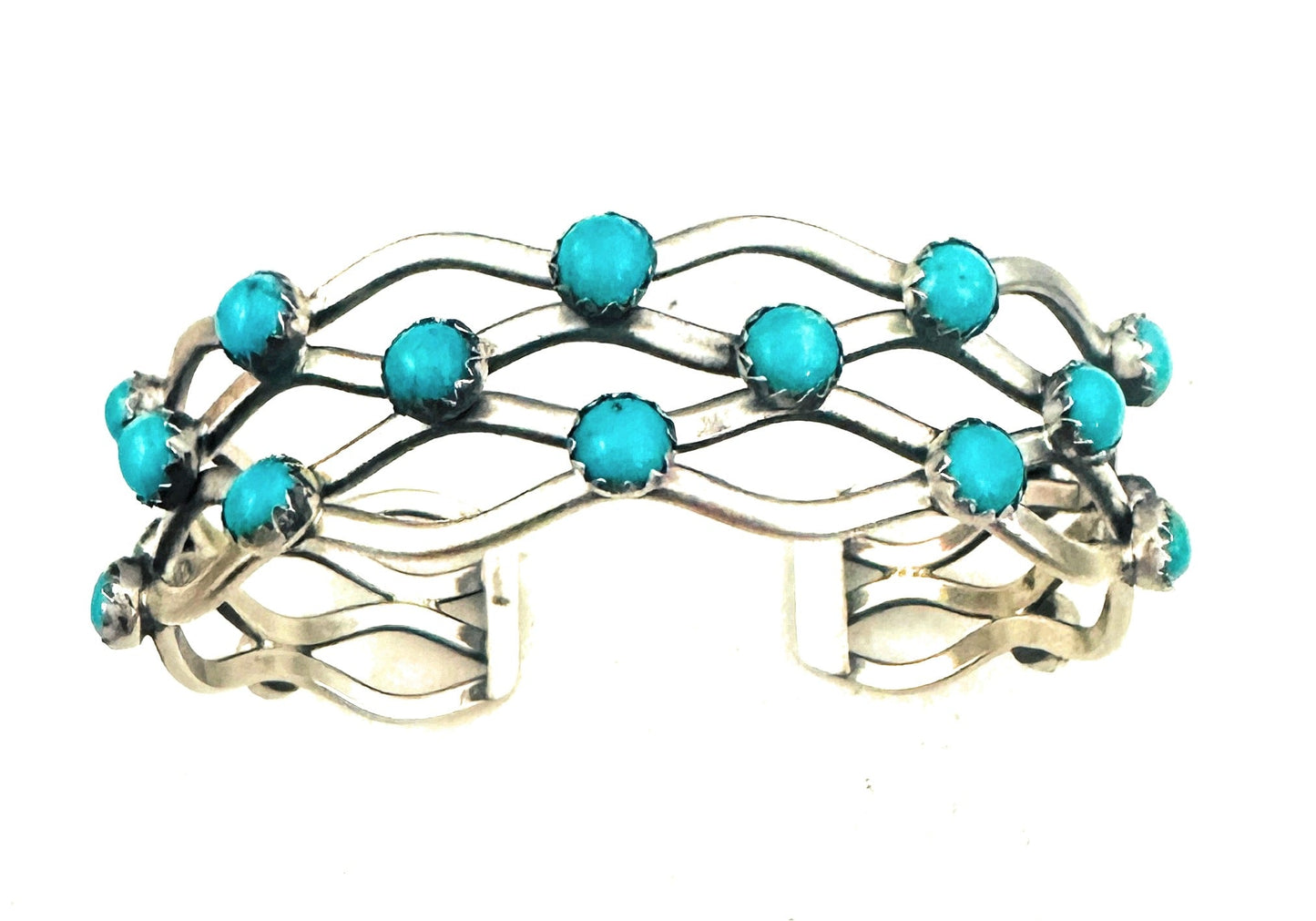 Handcrafted Turquoise & Sterling Silver Cuff Bracelet