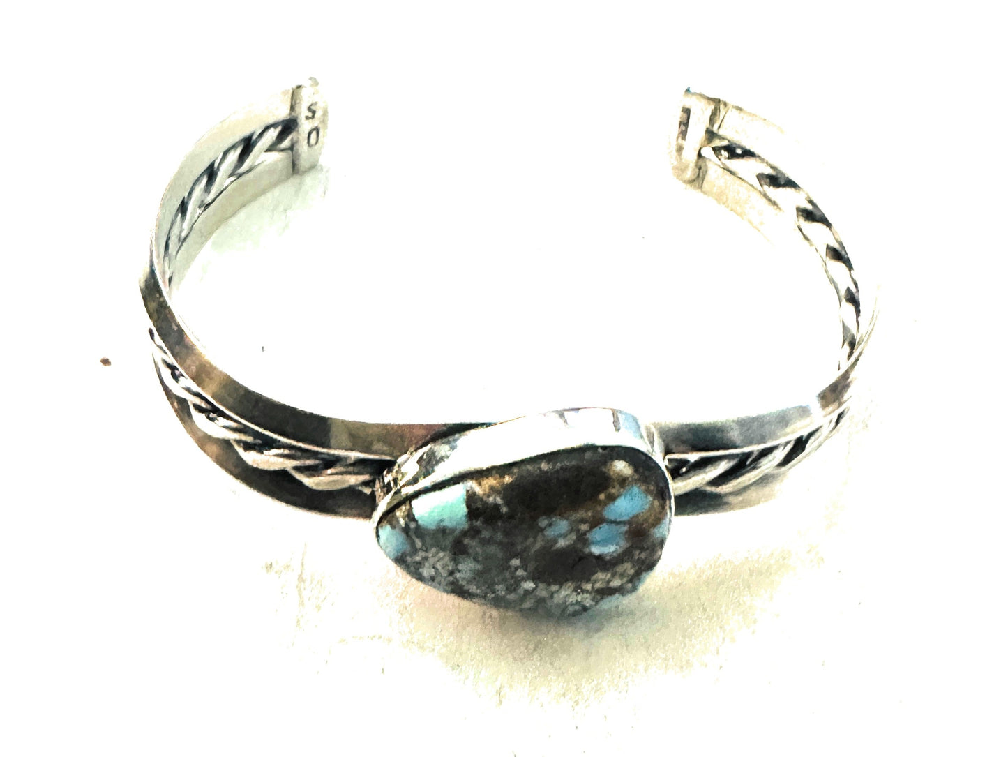 Handcrafted Sterling Silver & Golden Hills Turquoise Cuff Bracelet