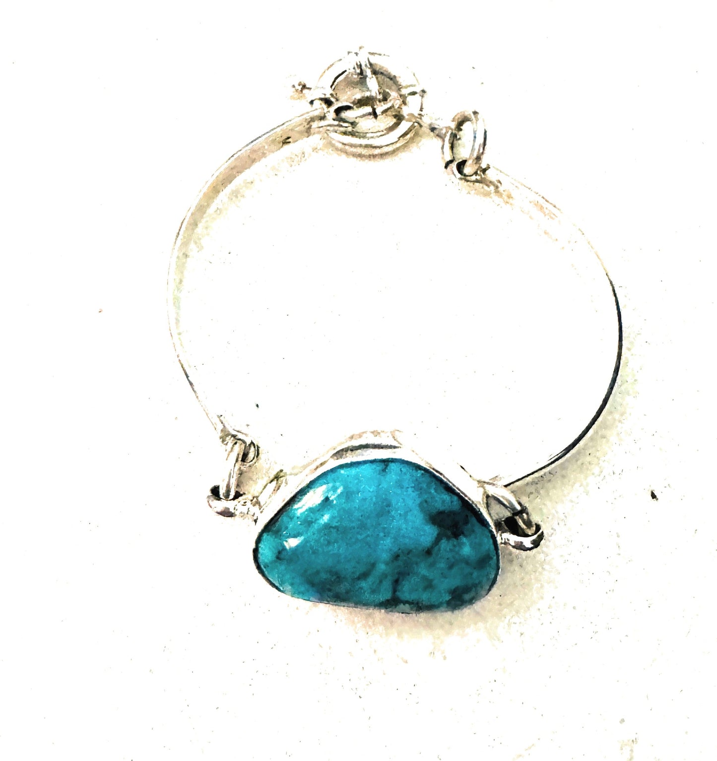 Handcrafted Turquoise & Sterling Silver Floating Link Bracelet