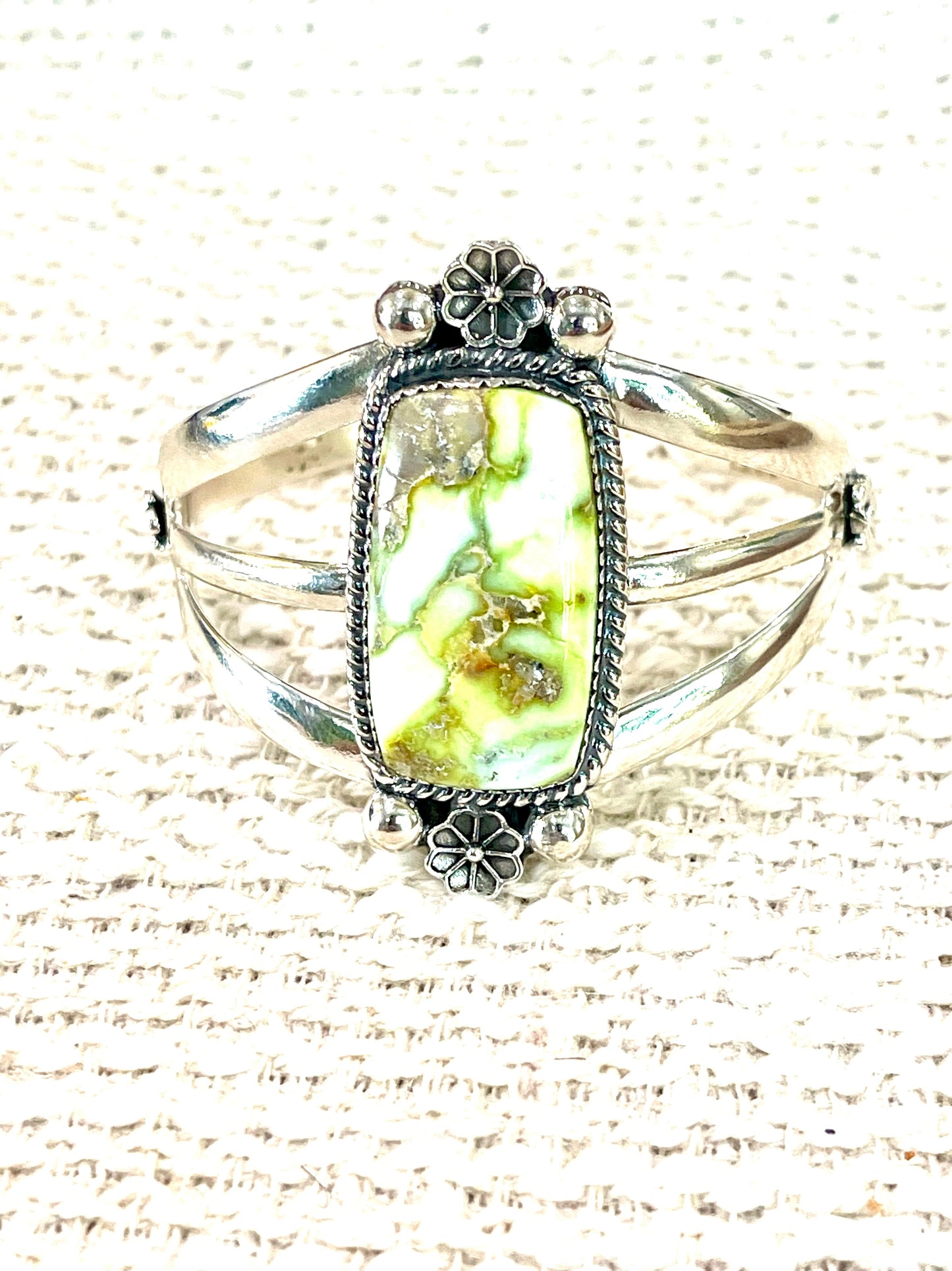 Gorgeous Handmade Sterling Silver & Palomino Cuff Bracelet