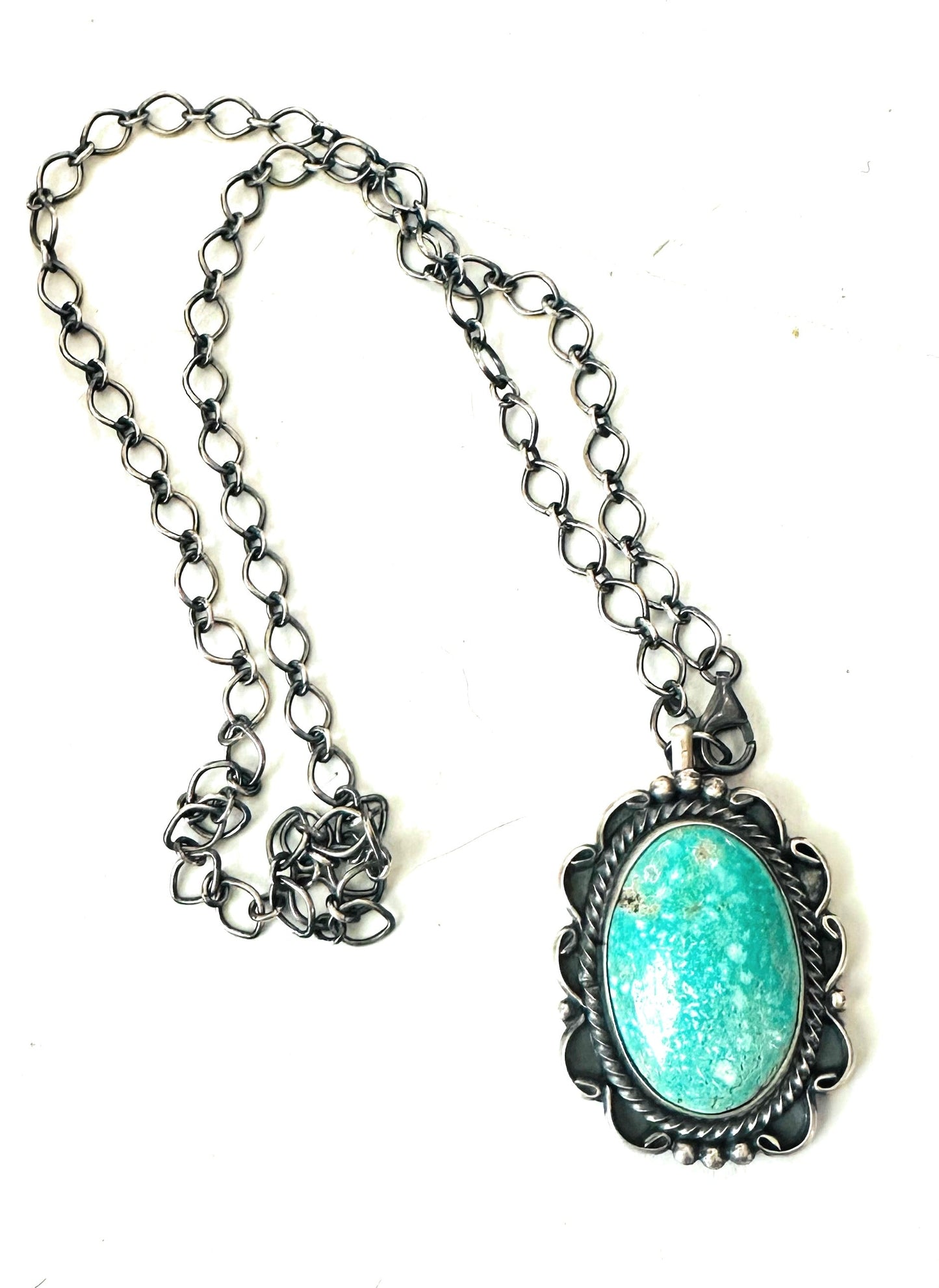 Handcrafted Sterling Silver & Turquoise Necklace