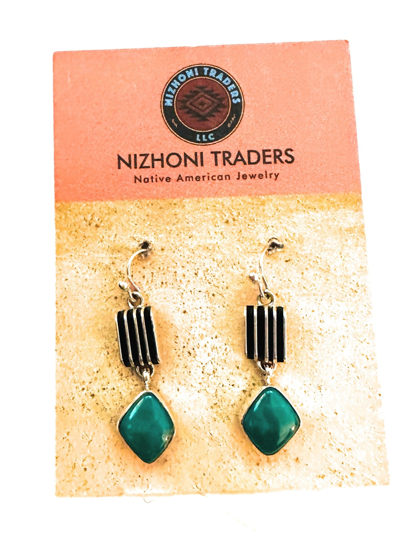 Handcrafted Sterling Silver & Carico Lake Turquoise Dangle Earrings