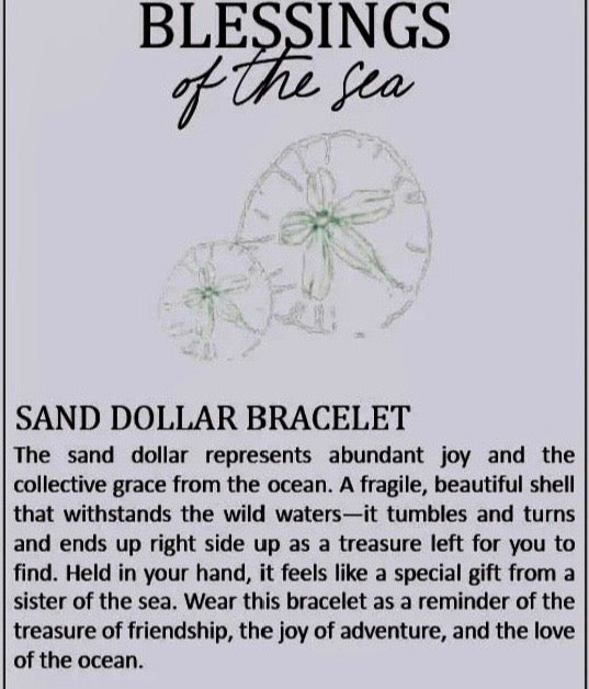 Blessings of the Sea Sand Dollar Bracelet- 18k Gold