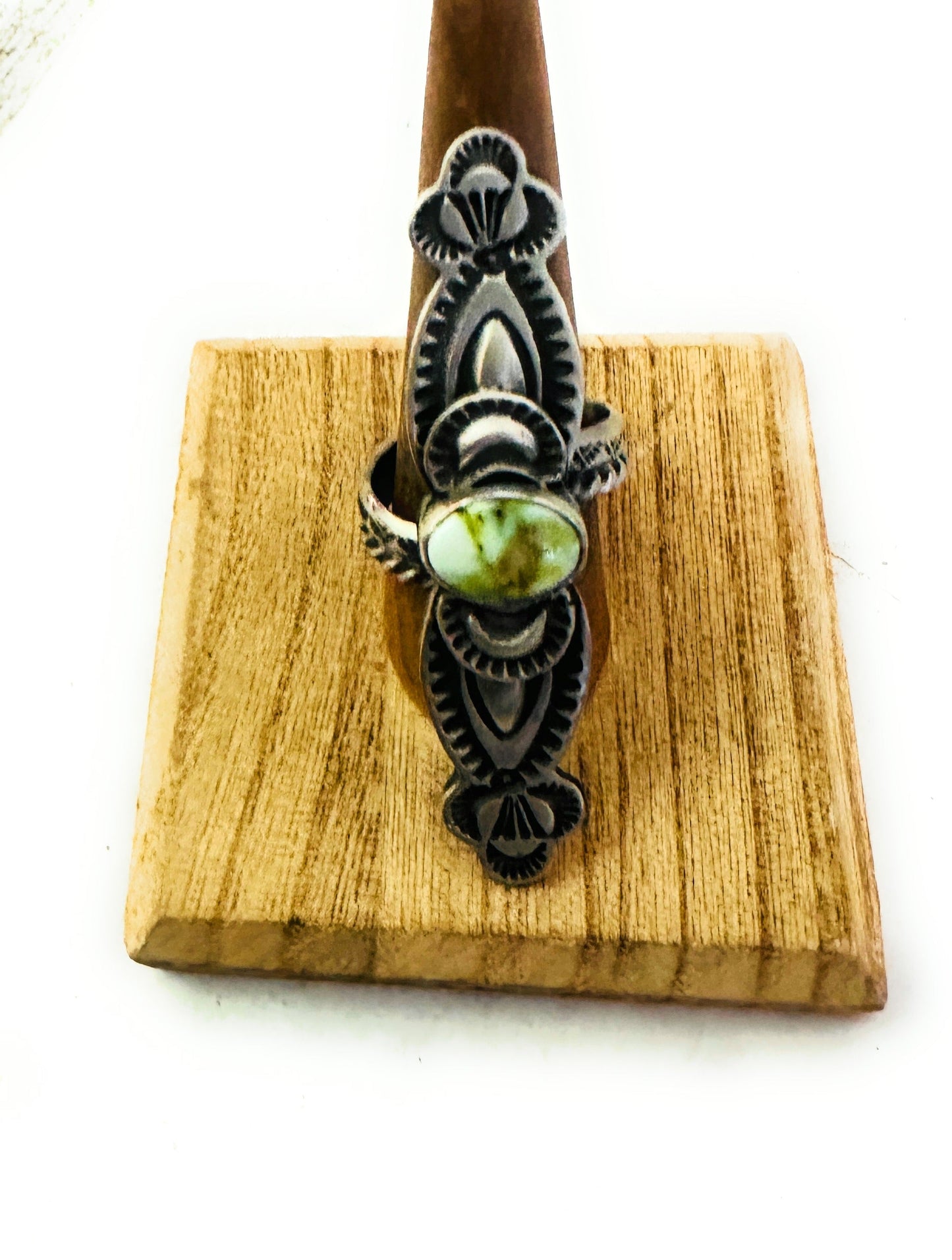 Handcrafted Sterling Silver & Palomino Turquoise Adjustable Ring