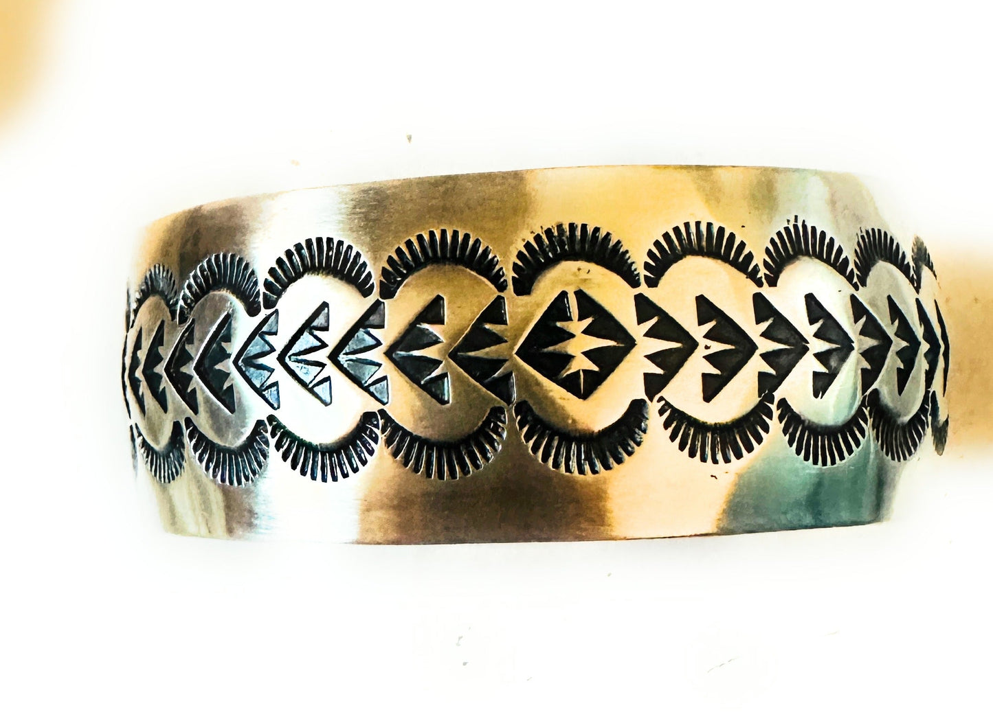 Handcrafted & Hand Stamped Sterling Silver Cuff Bracelet