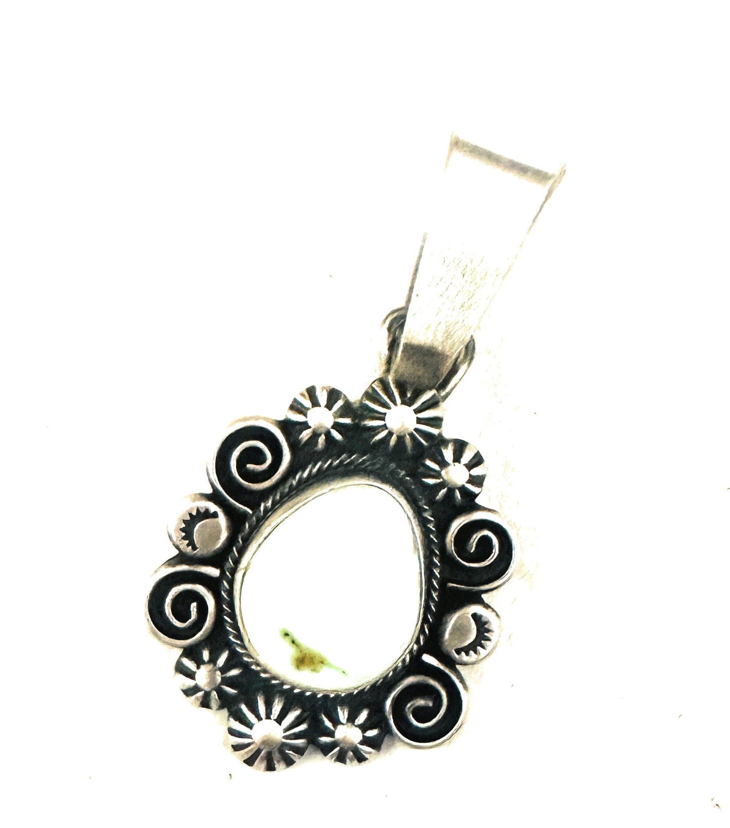 Navajo Palomino Turquoise & Sterling Silver Pendant