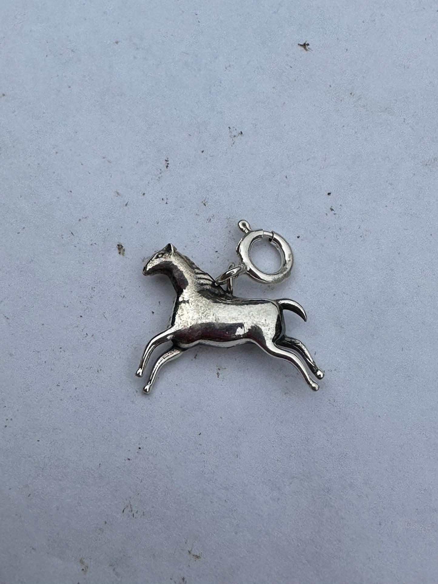 Sterling Silver Galloping Pony Charm