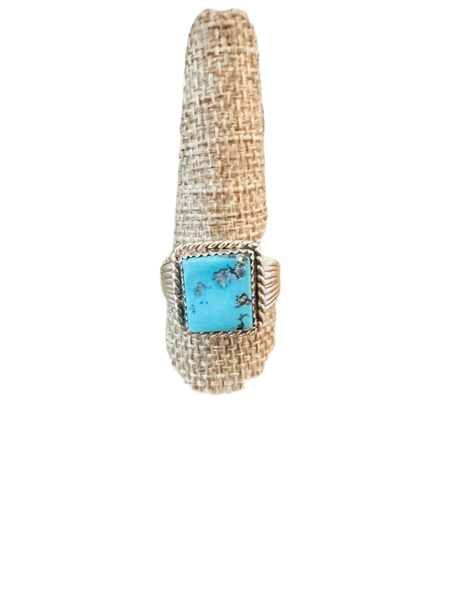 Handcrafted Old Pawn Sterling Silver & Turquoise Ring