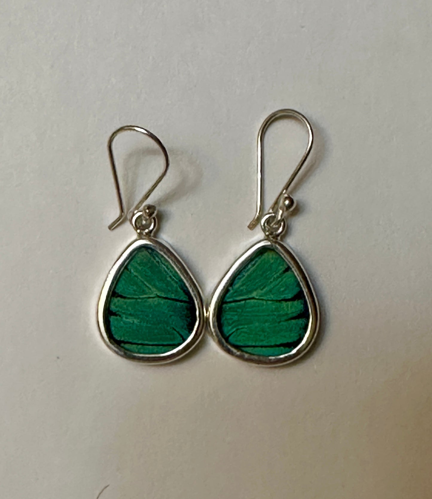 Prepona Blue Butterfly Dangle Sterling Silver Earrings