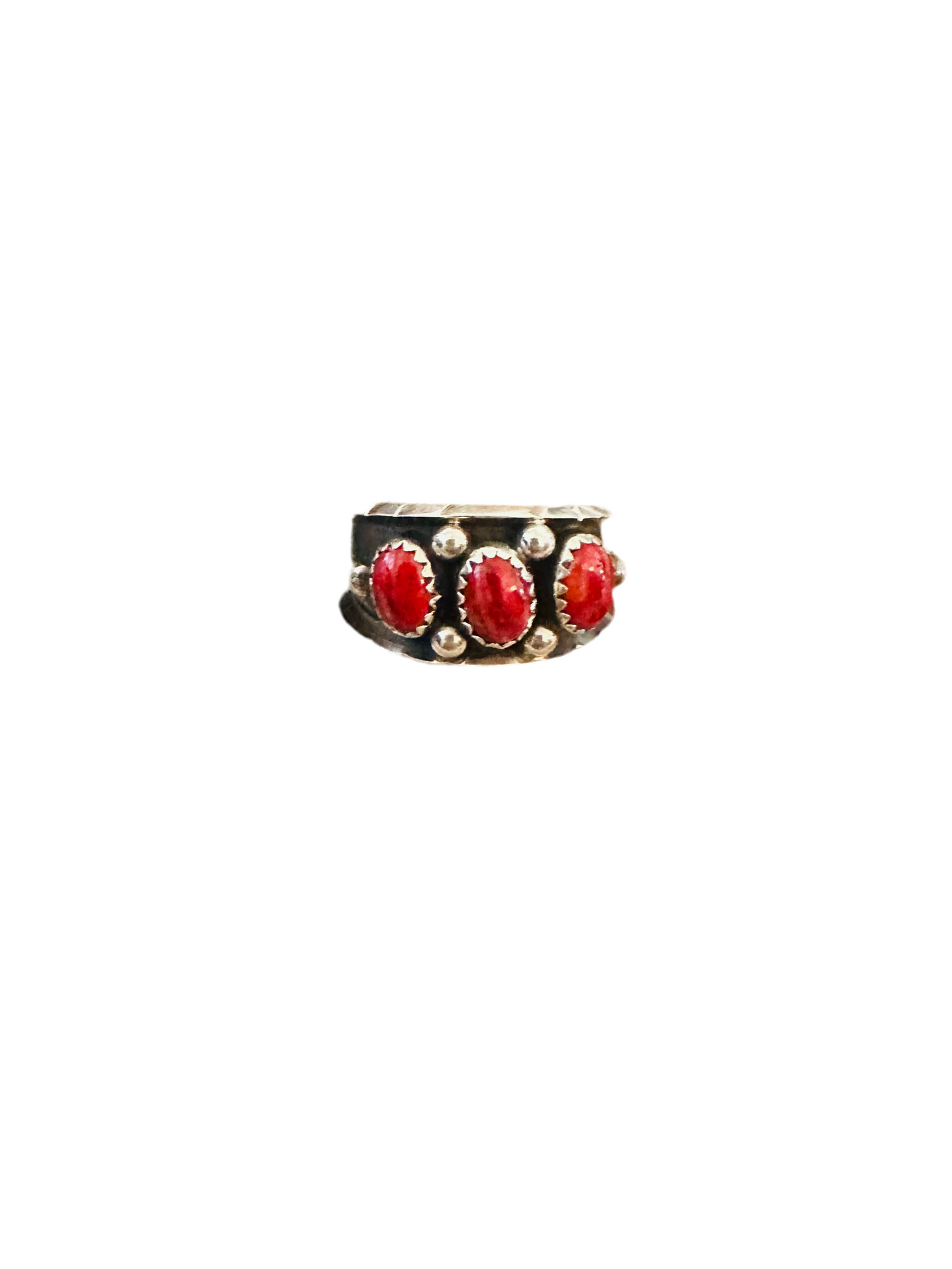 Handcrafted Red Spiny Oyster & Sterling Silver Ring Size 11