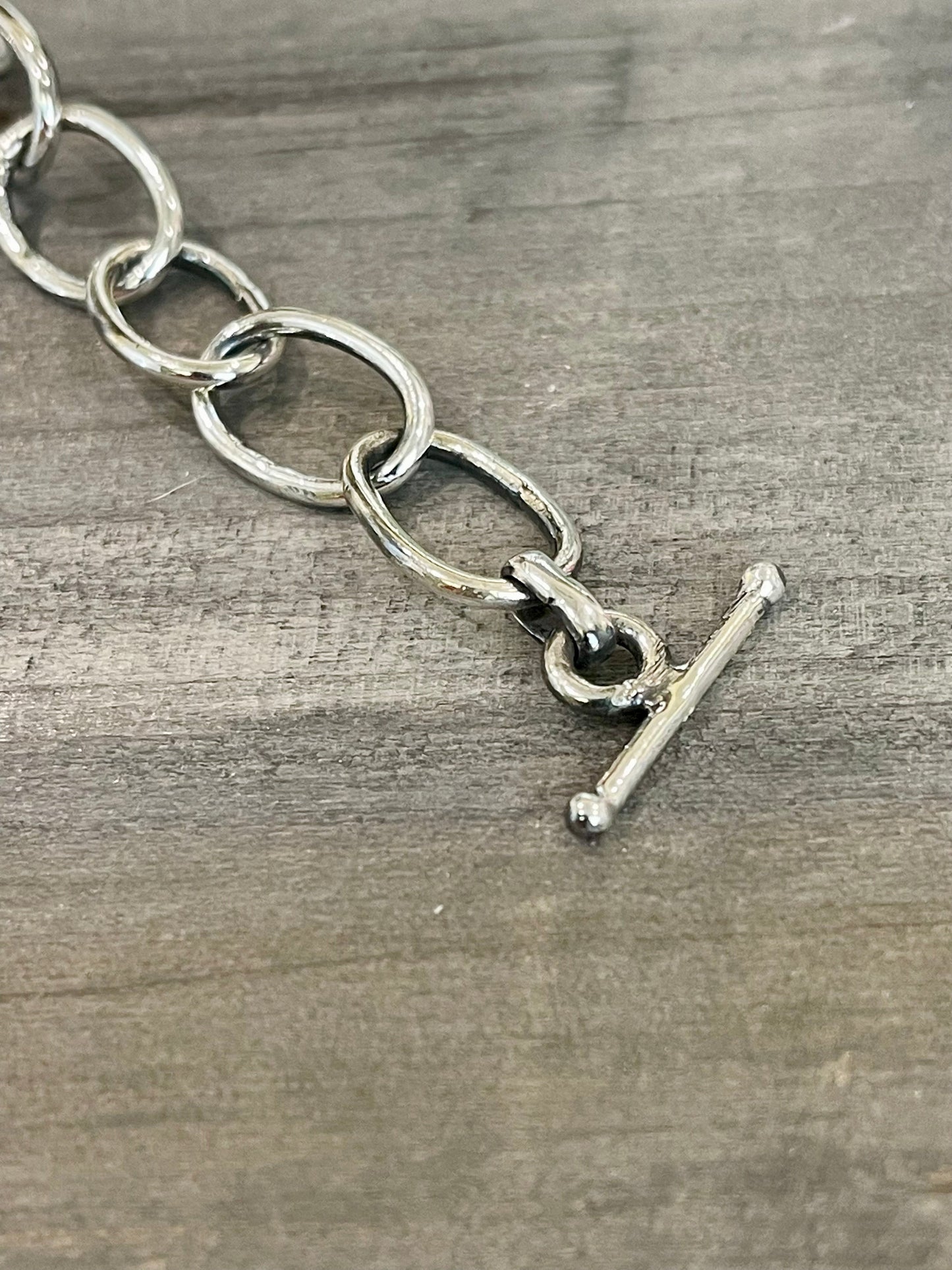 Handmade Beautiful Sterling Silver Chain Link Bracelet 8 inch