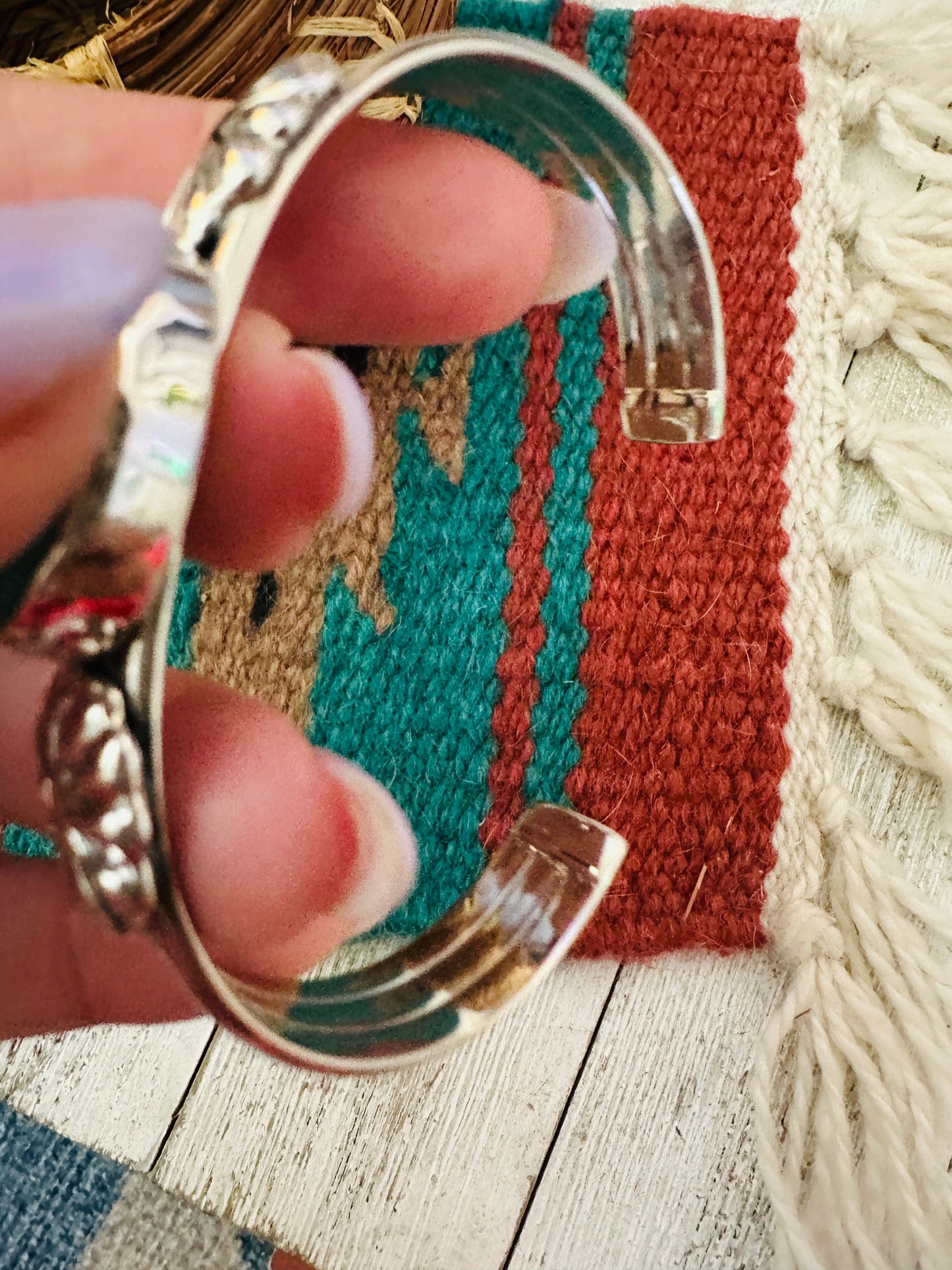 Handcrafted Turquoise & Sterling Silver Cuff Bracelet