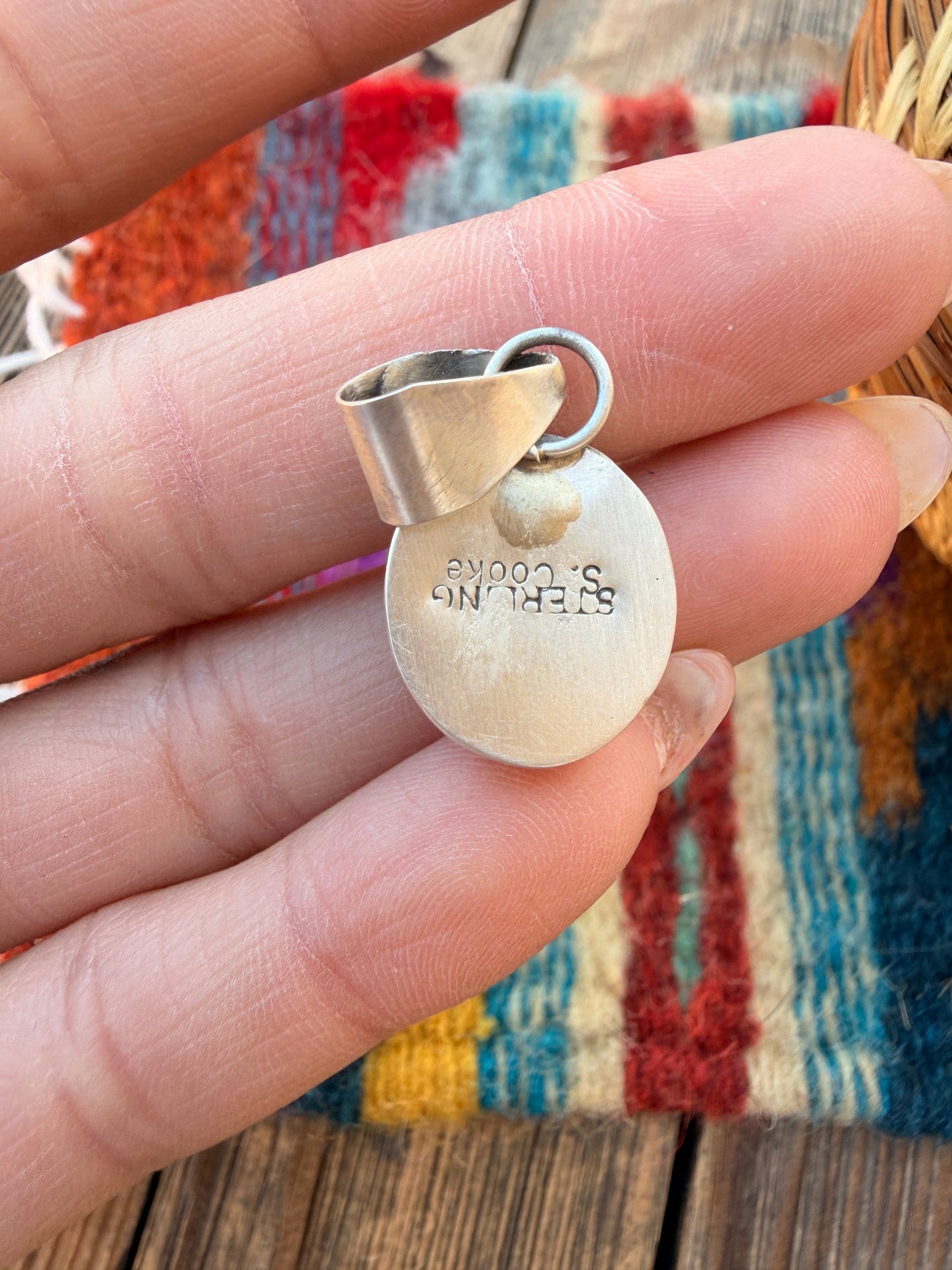 Handcrafted Sterling Silver & Turquoise Pendant by Susie Cooke