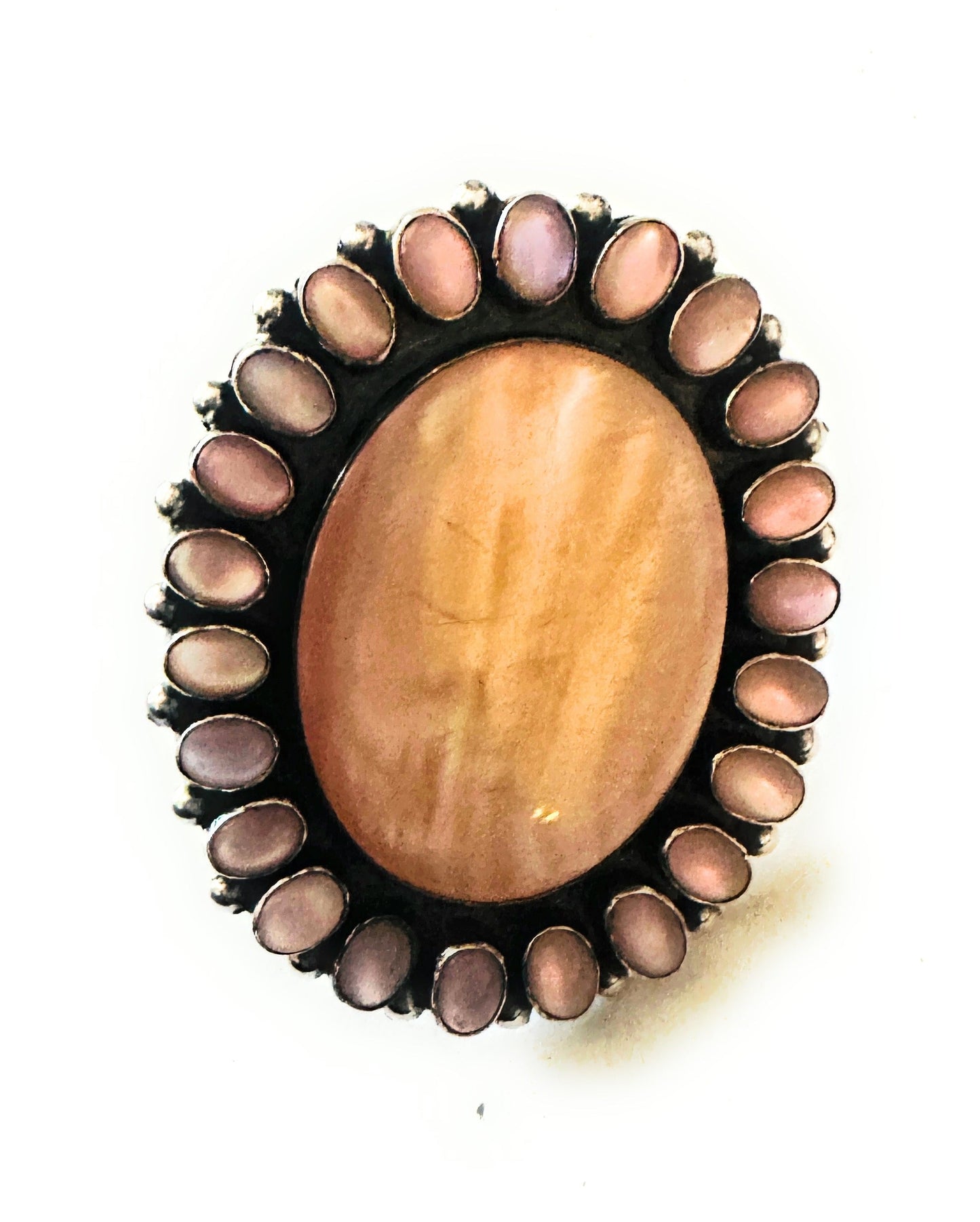 Navajo Mother of Pearl & Sterling Silver Ring by Jacqueline Silver