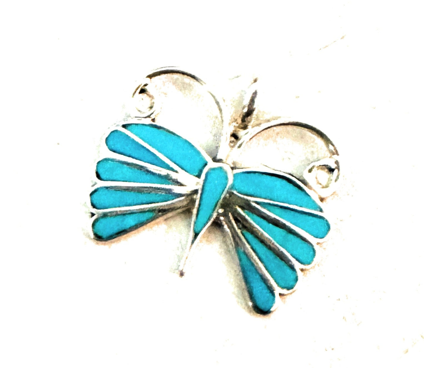 Handcrafted Sterling Silver & Turquoise Inlay Butterfly Pendant