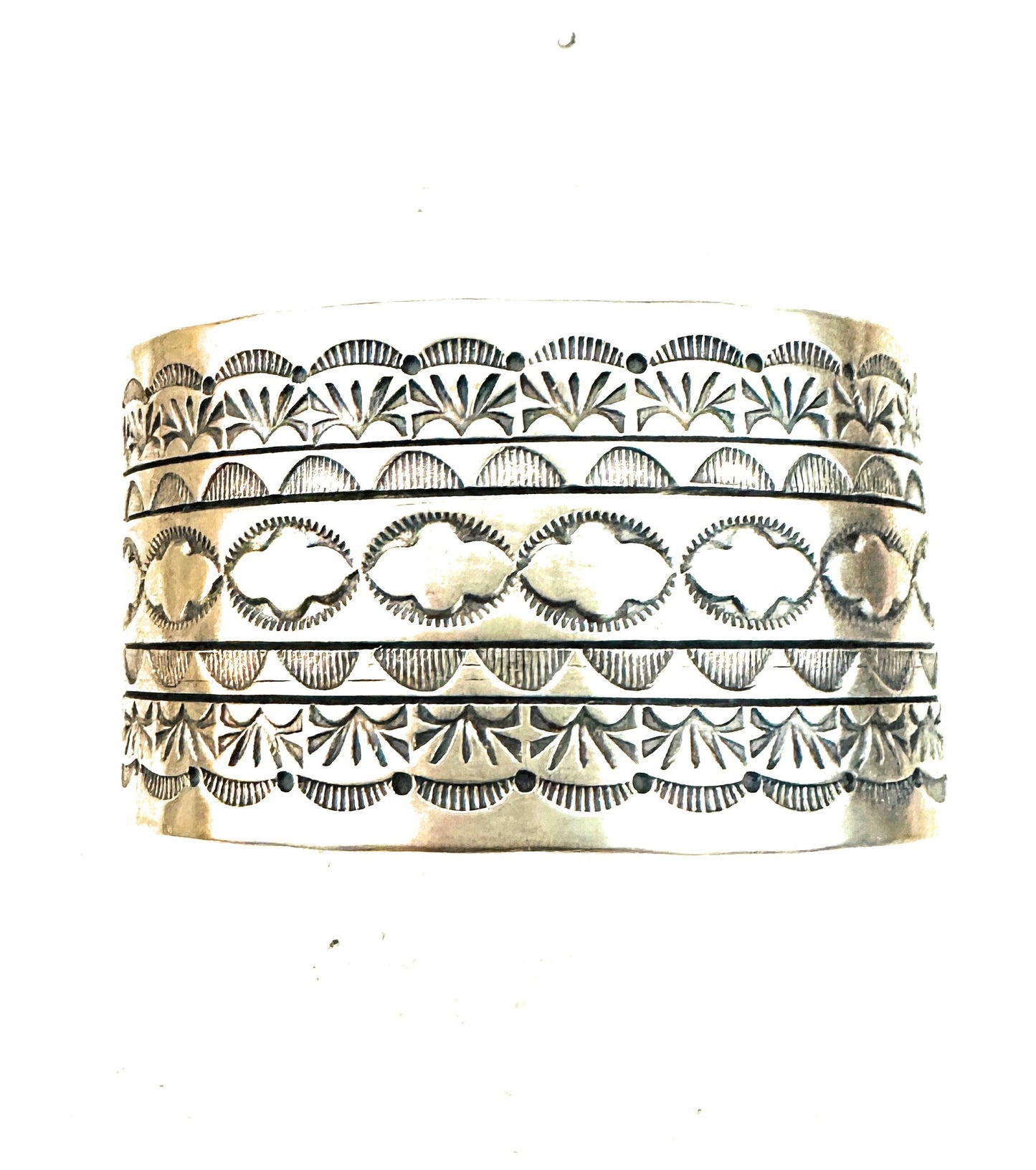 Handcrafted Hand Stamped Sterling Silver Cuff Bracelet