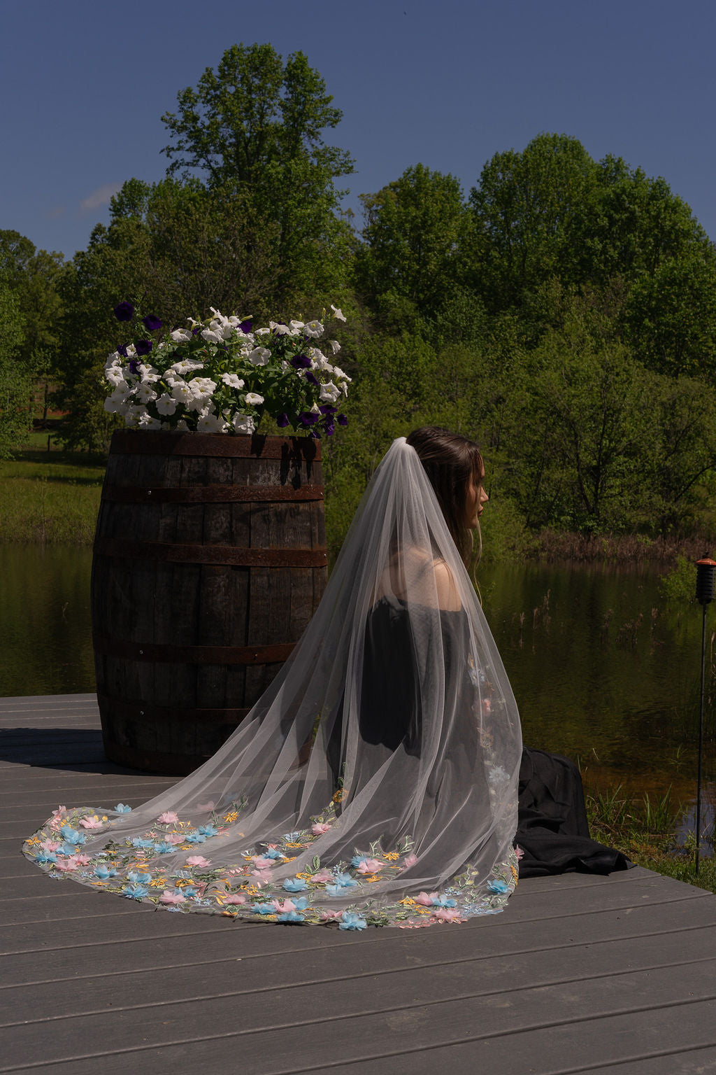 The Josephine, Floral Wedding Veil