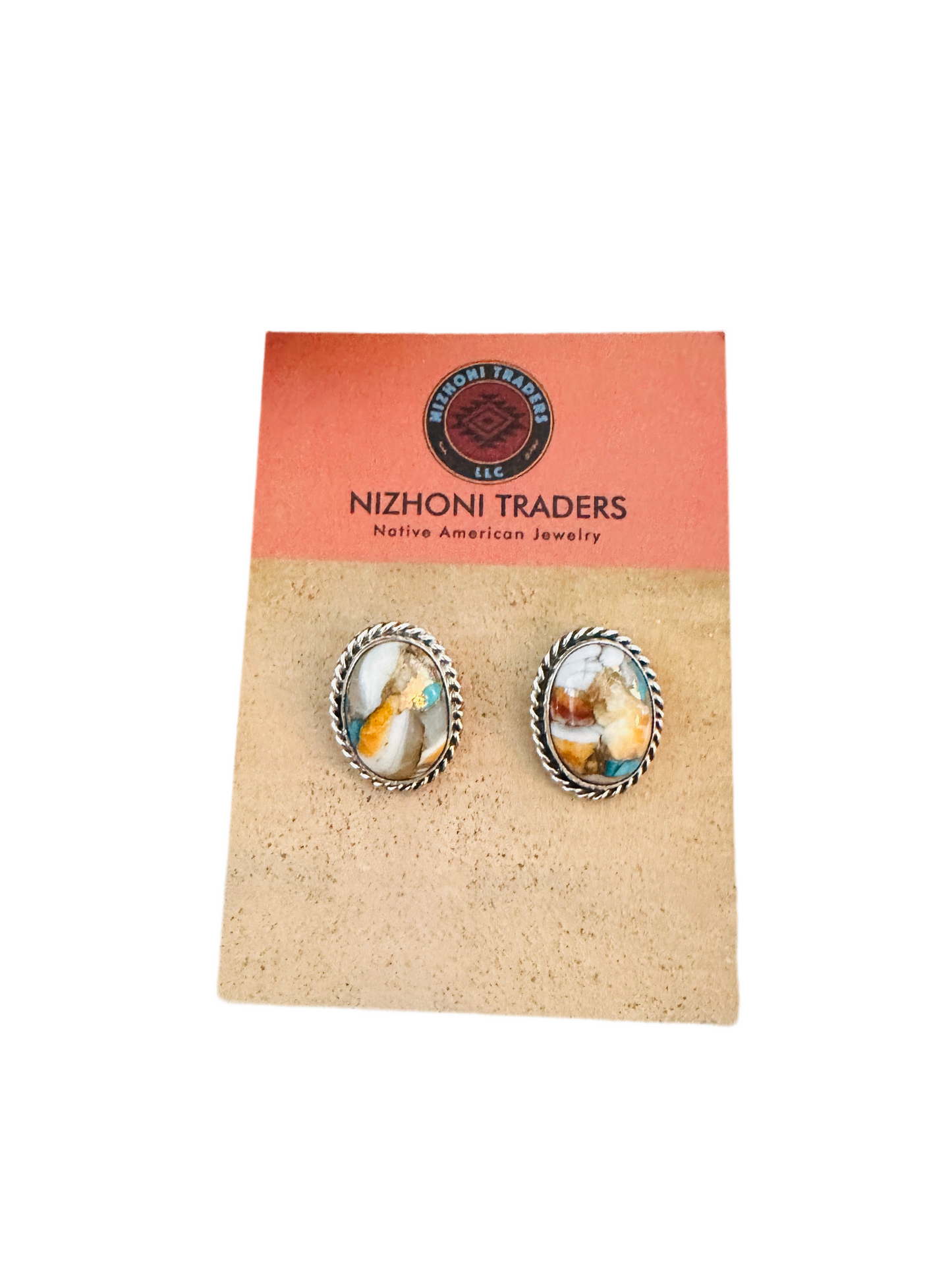 Handcrafted Sterling Silver & Spice Stud Earrings