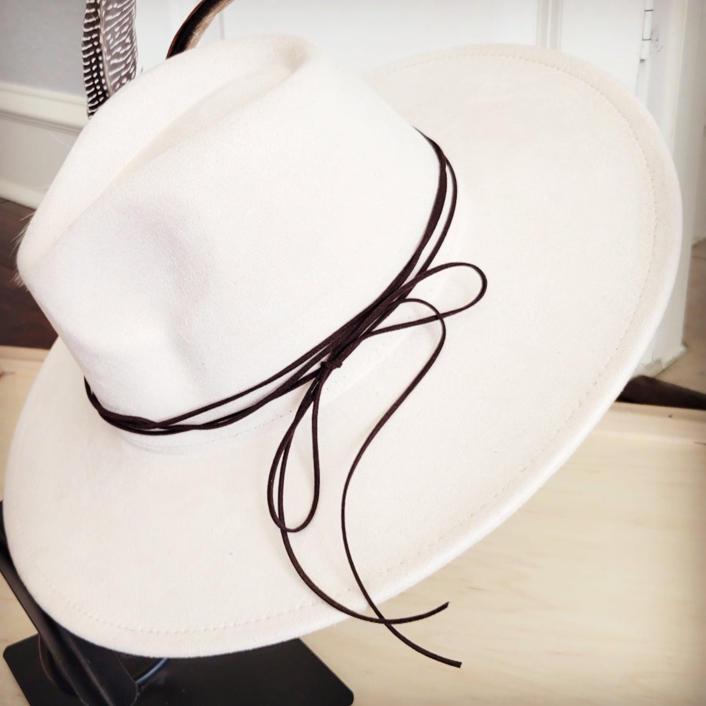 Aqua Terra Accent Turkey Feather & Leather Hat Band Only 954s