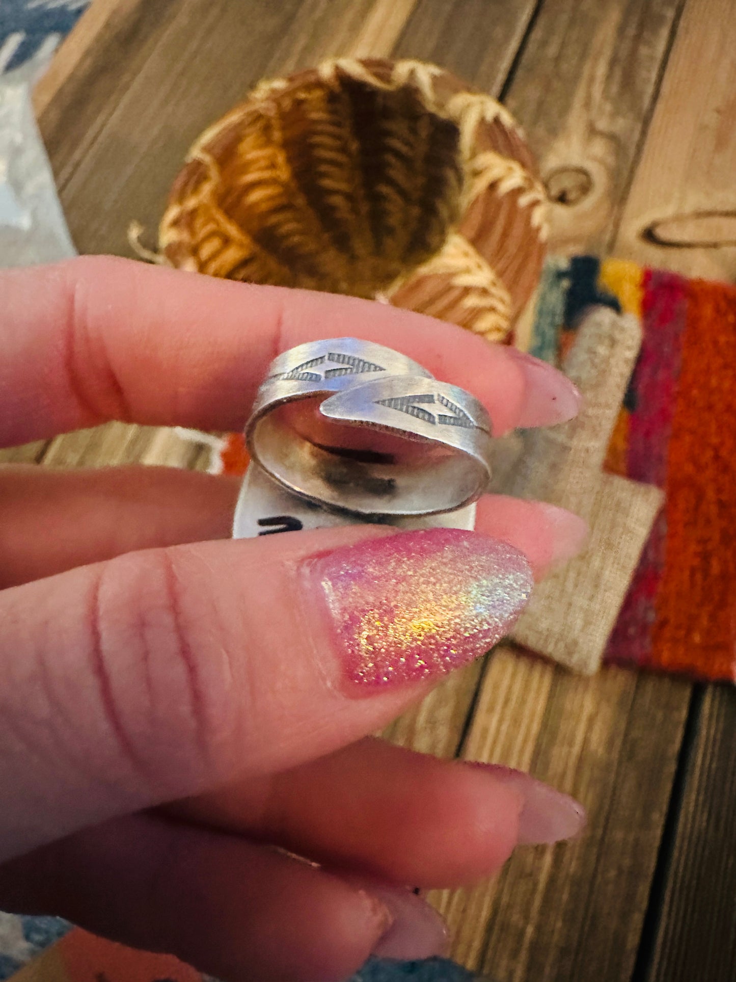 Handcrafted Golden Hills Turquoise & Sterling Silver Adjustable Ring