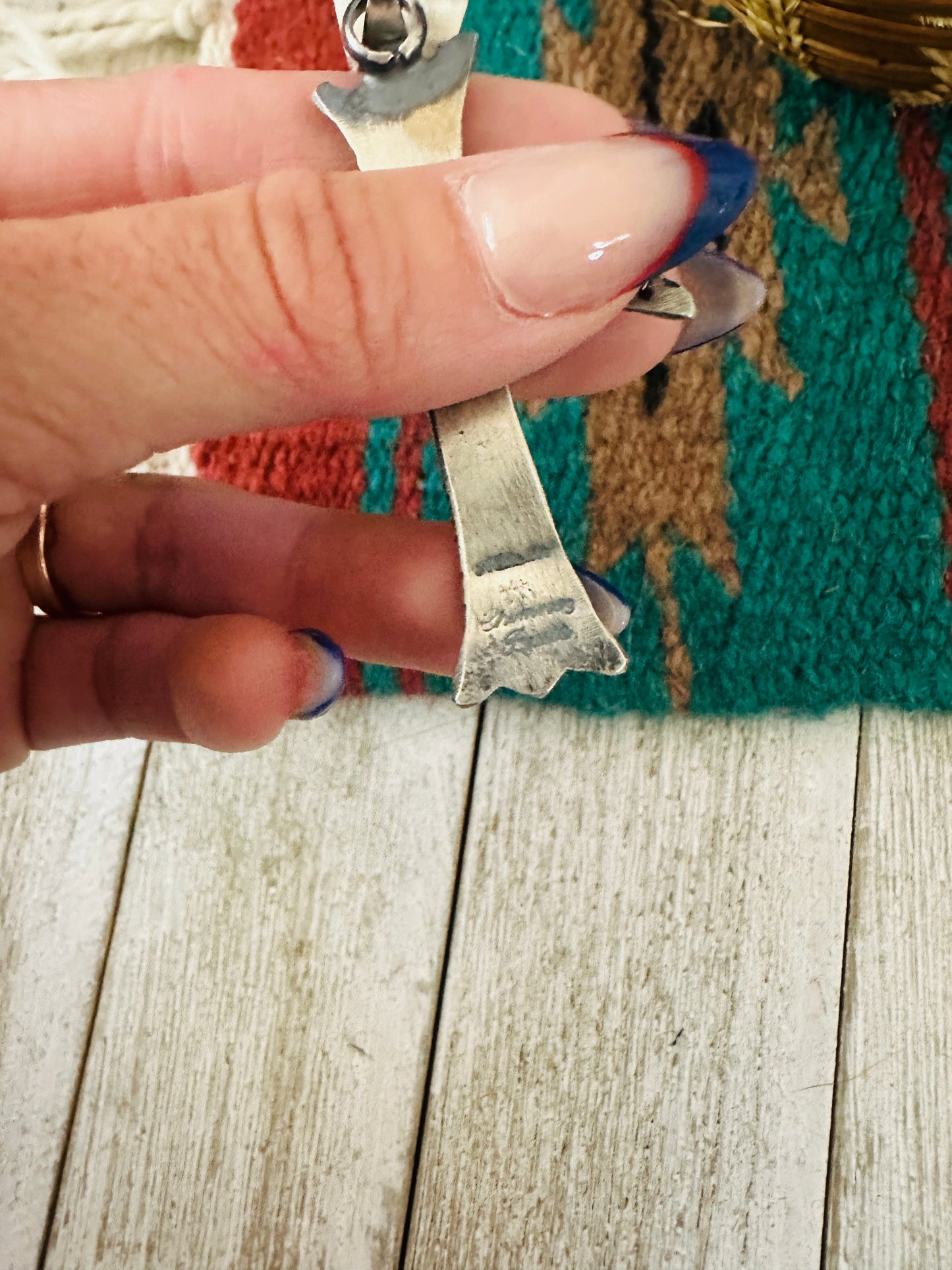 Handcrafted Sterling Silver Cross Arrow Pendant by Chimney Butte
