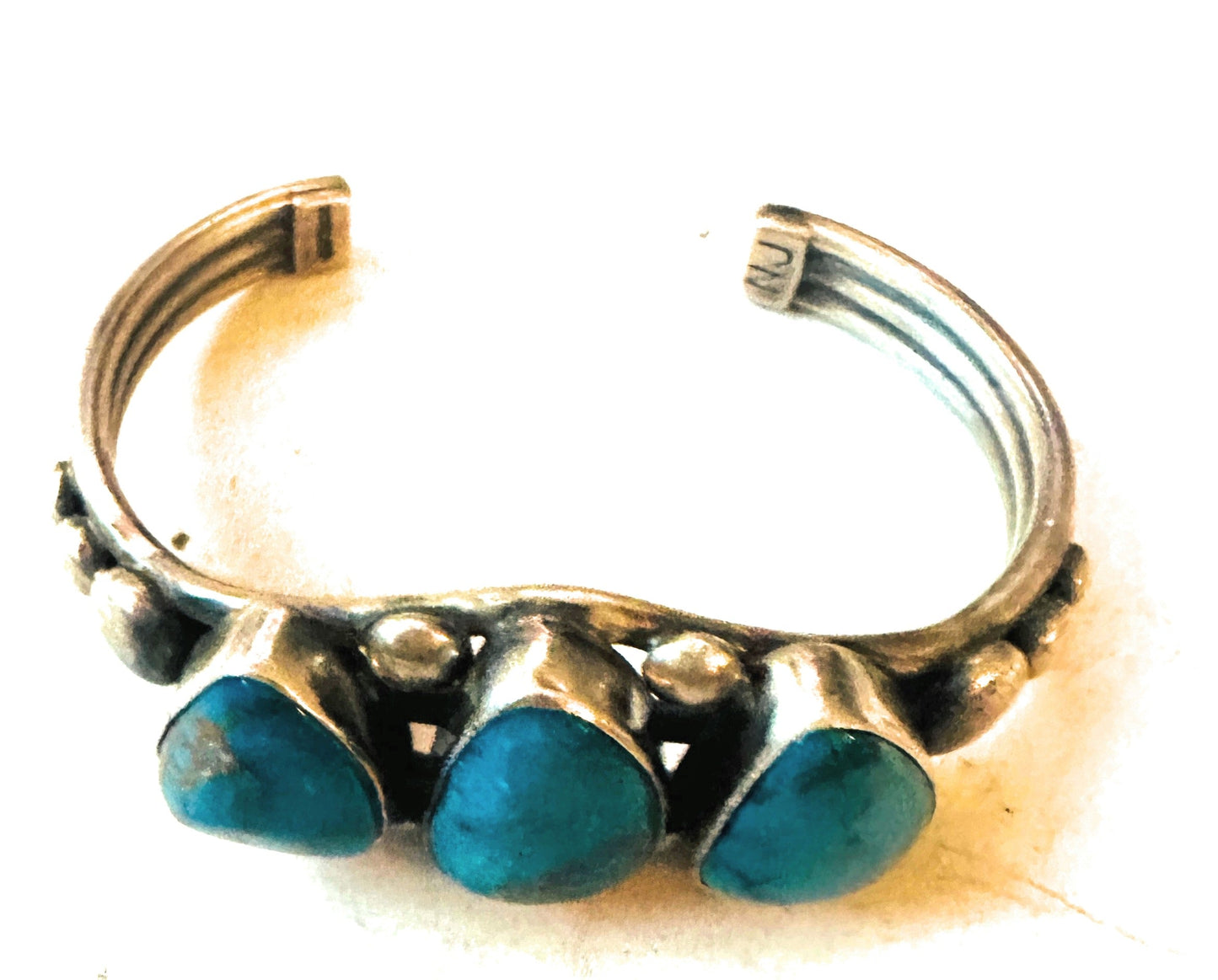 Handcrafted Turquoise & Sterling Silver Cuff Bracelet /