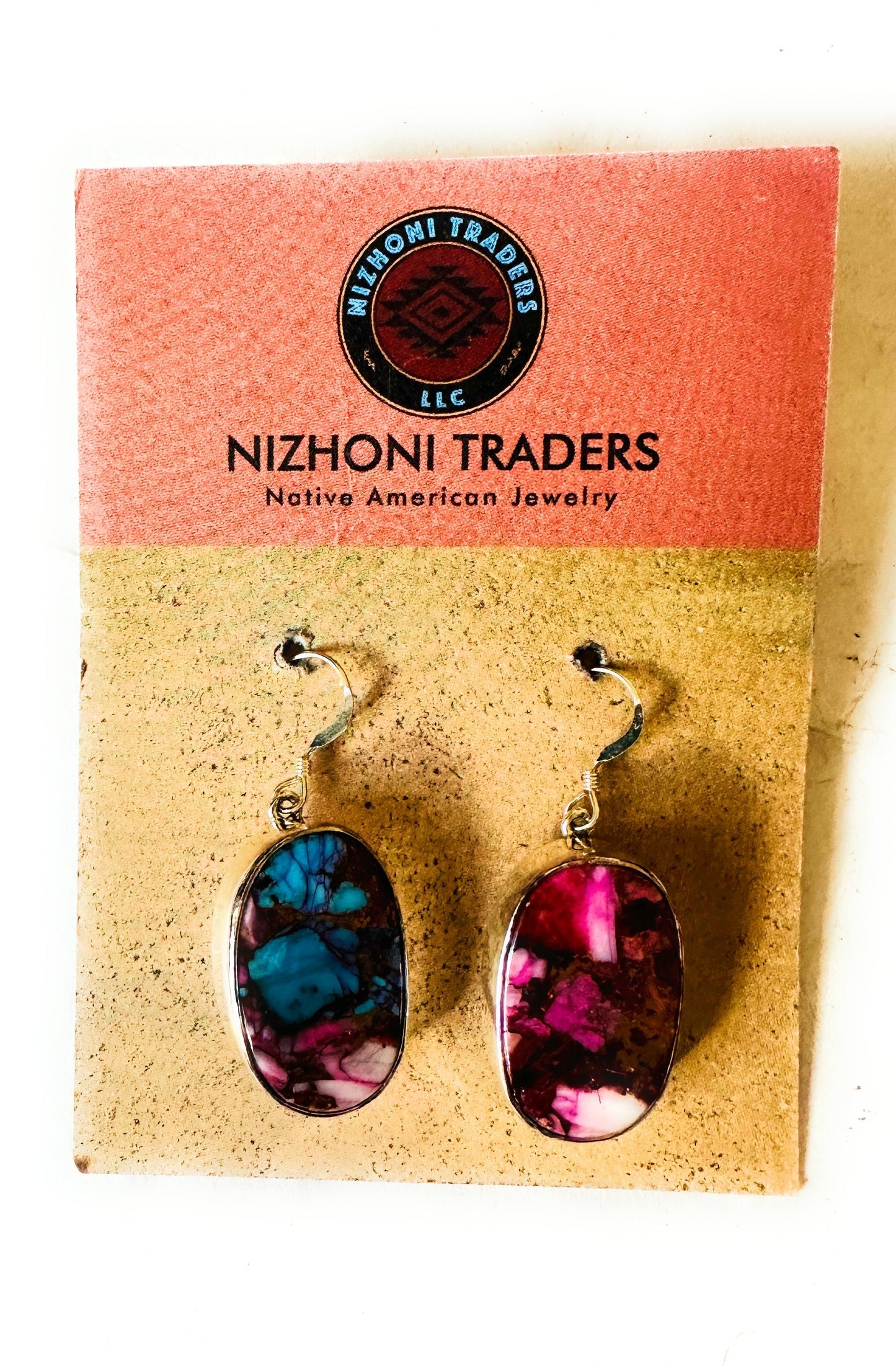 Handcrafted Pink Dream Mojave & Sterling Silver Dangle Earrings