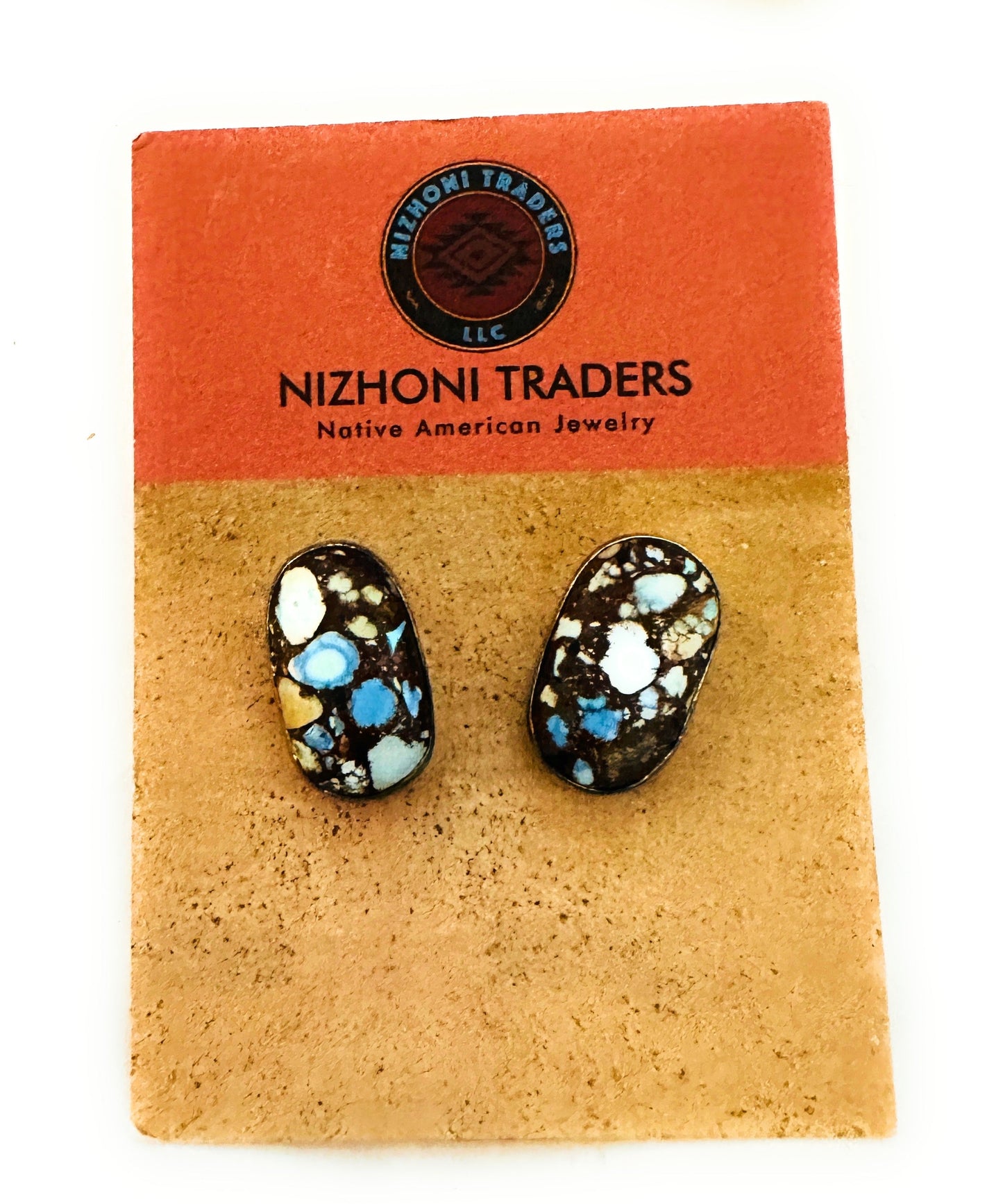 Handcrafted Golden Hills Turquoise & Sterling Silver Post Earrings