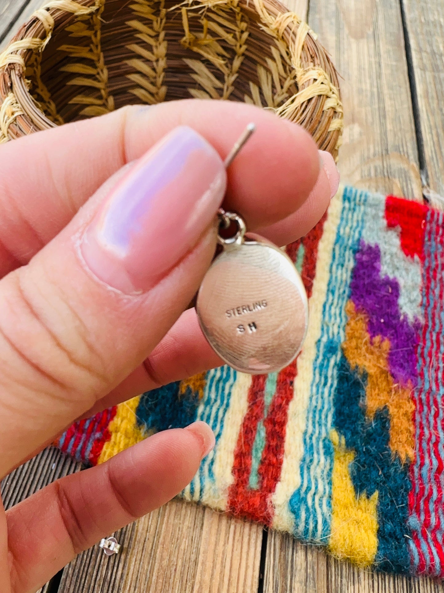 Handcrafted Larimar & Sterling Silver Dangle Earrings