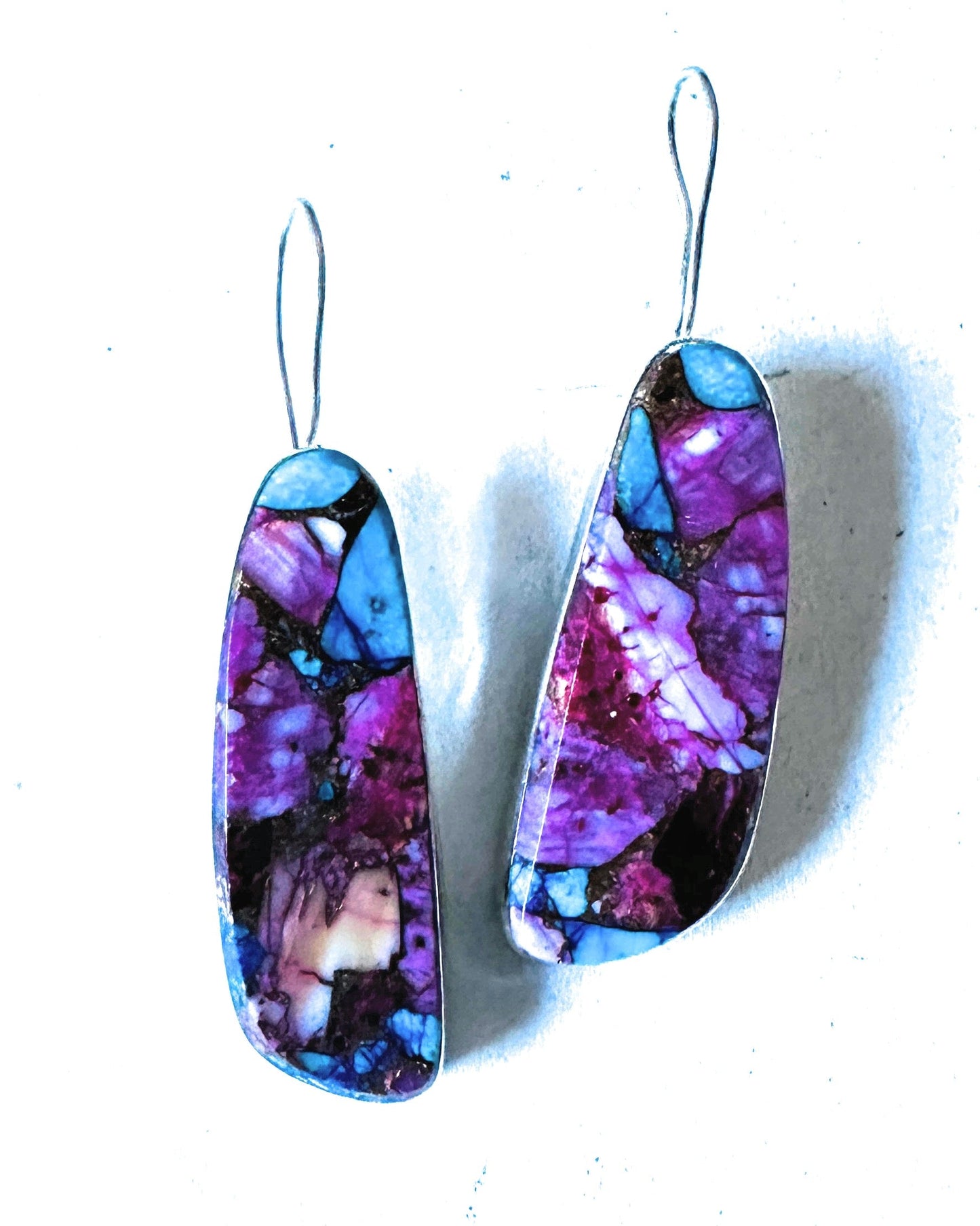 Handcrafted Pink Dream Mojave & Sterling Silver Dangle Earrings