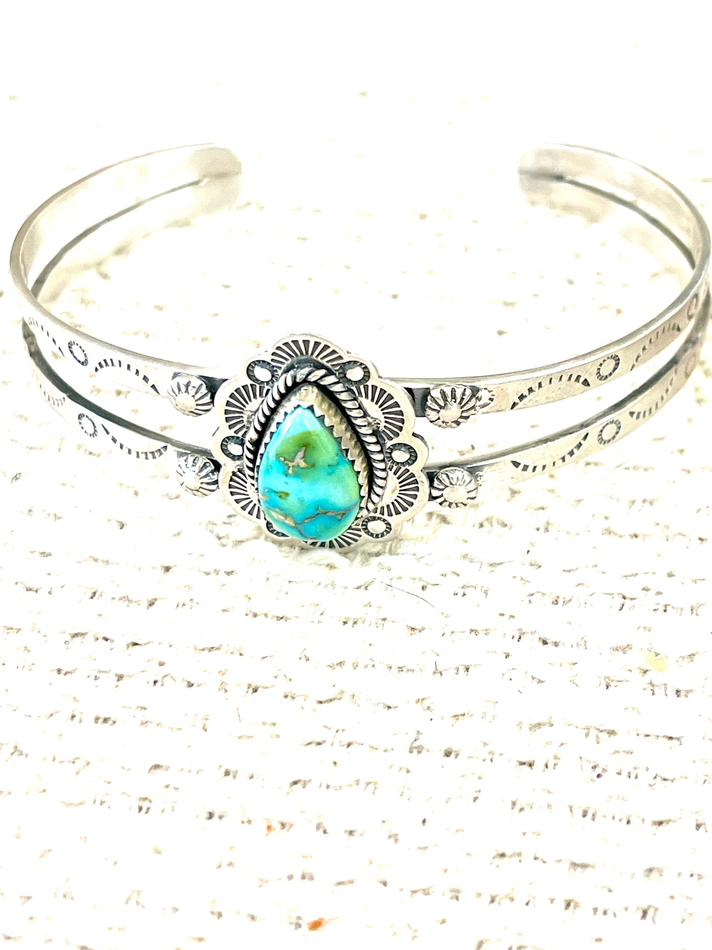 Handcrafted Sterling Silver & Sonoran Mountain Turquoise Cuff