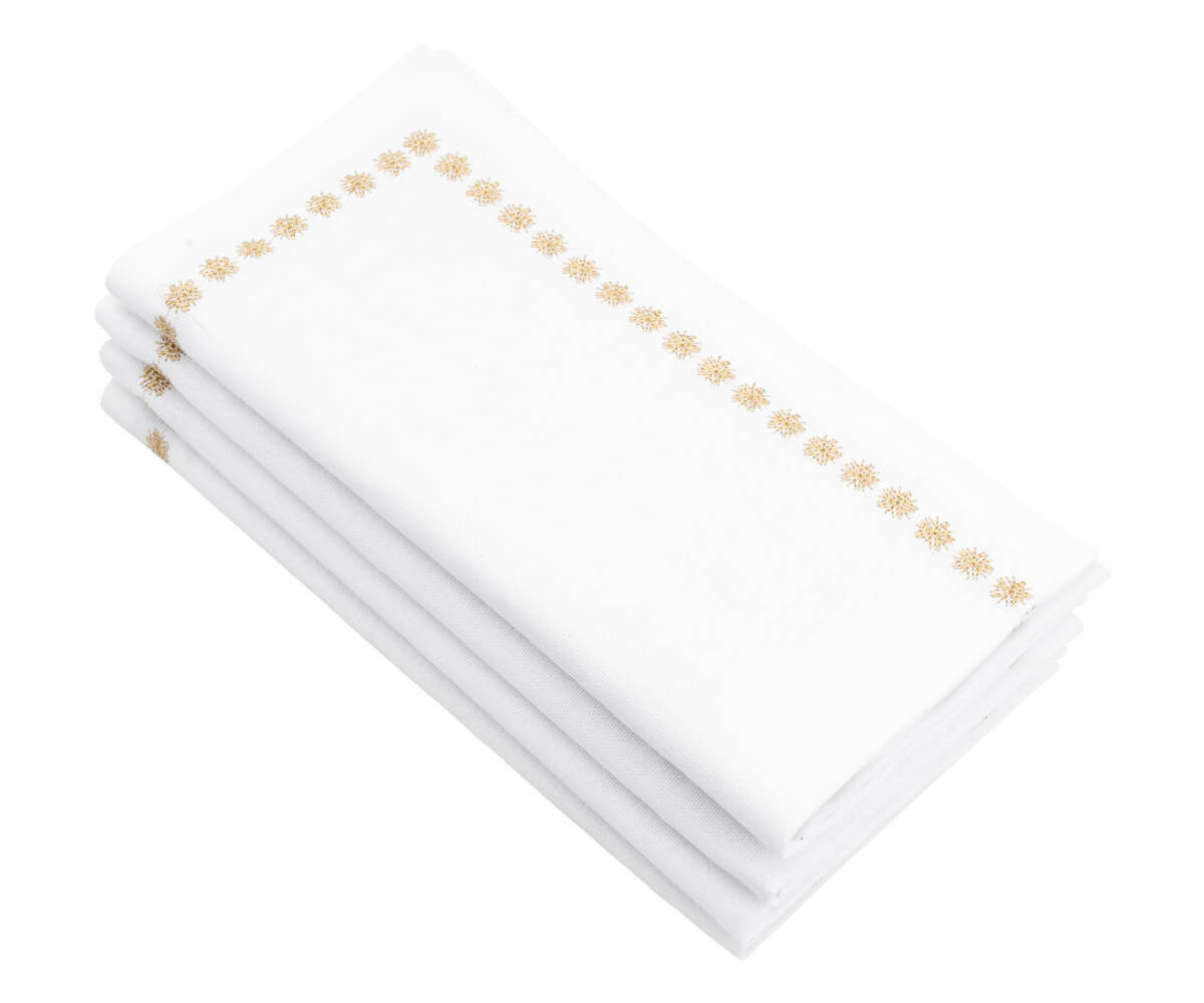 Gold napkins - White Napkins