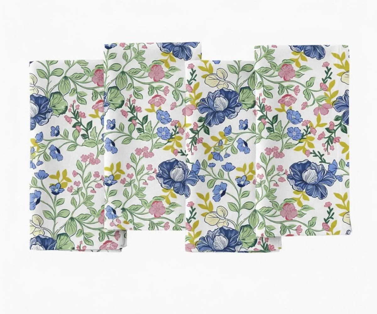Floral Print Cloth Napkins