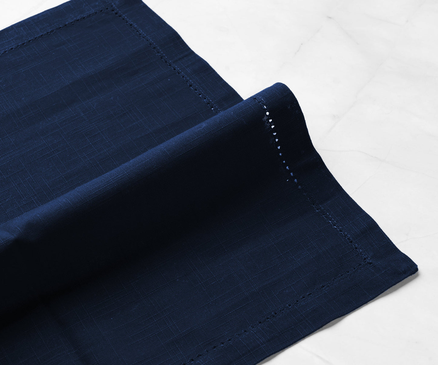 Navy Blue Hemstitch Napkins