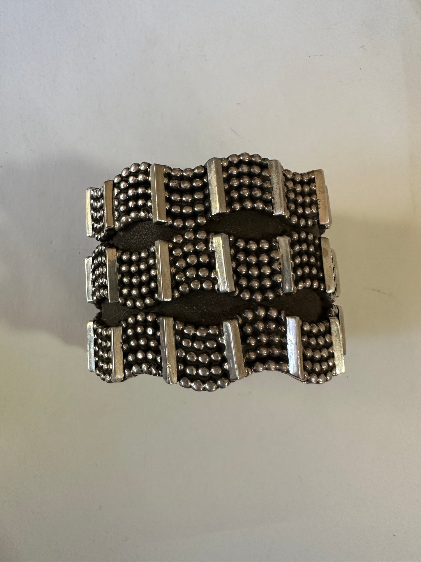 Incredibile Handcrafted Sterling Silver Cuff Bracelet Signed