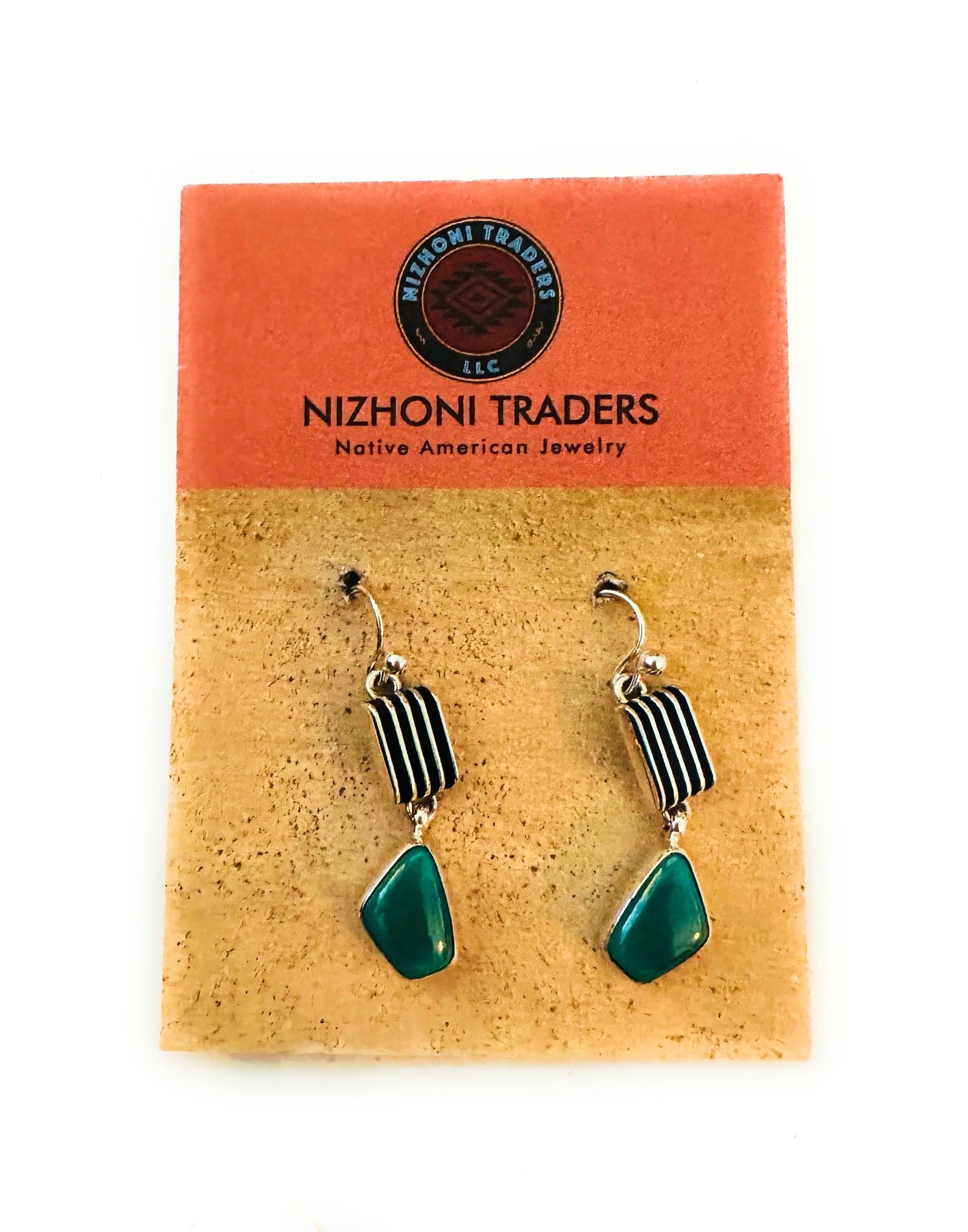 Handcrafted Sterling Silver & Carico Lake Turquoise Dangle Earrings