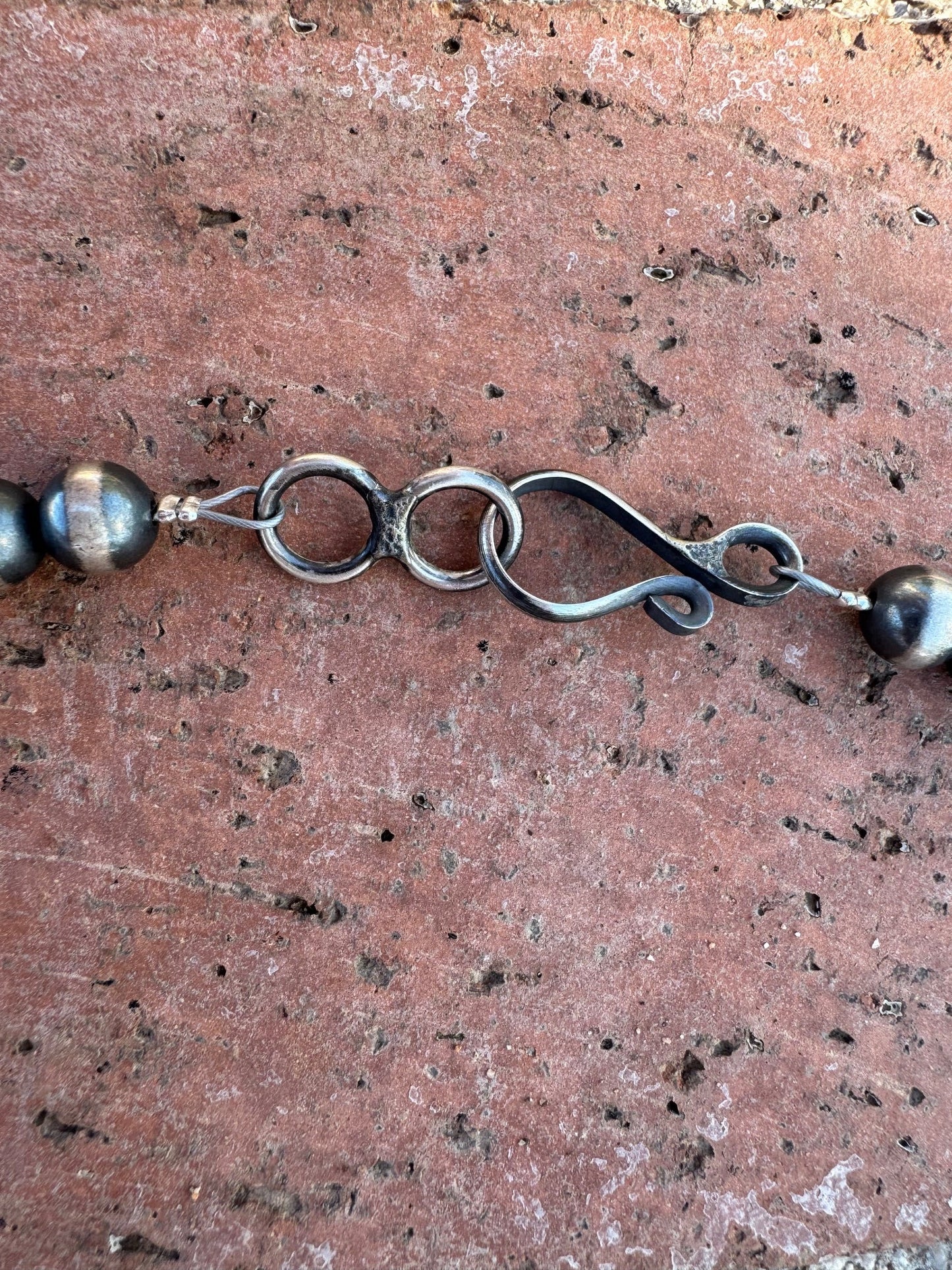 Handcrafted Turquoise & Spiny Sterling Silver Necklace by Chimney Butte 20"