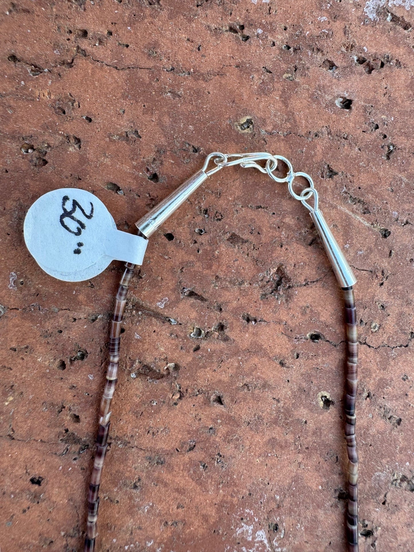 Handcrafted Sterling Silver & Beaded Fetish Necklace 30"
