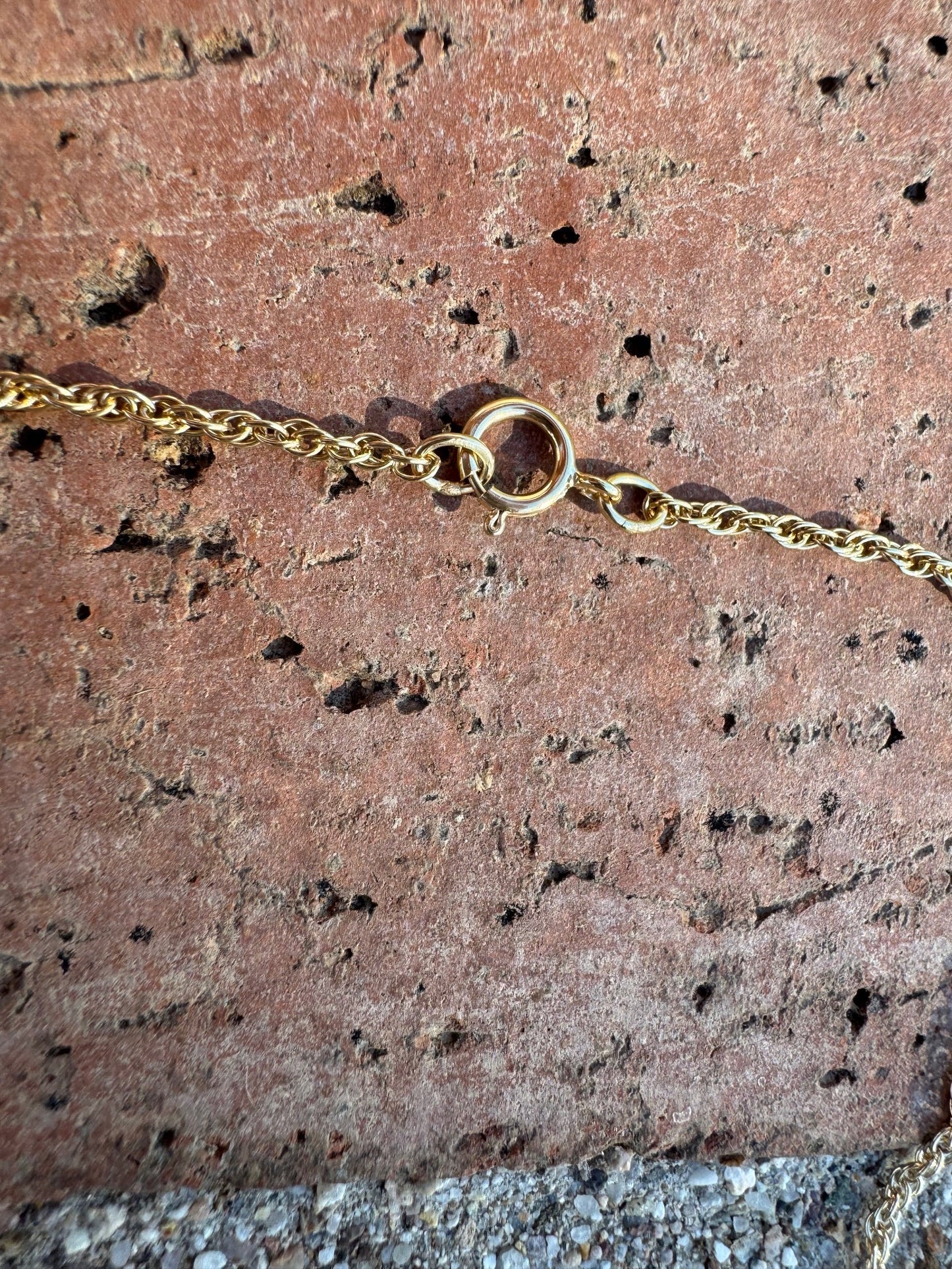 Handmade Gold Filled Over Sterling Silver & Turquoise Inlay Pendant Necklace