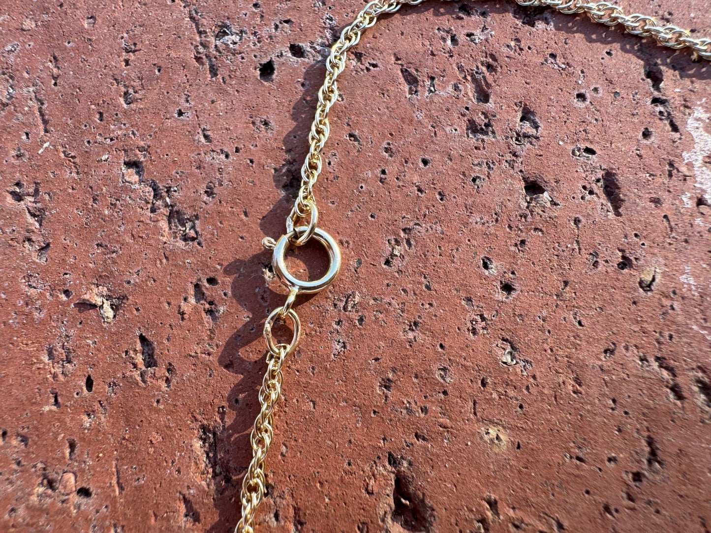 Handmade Gold Filled Over Sterling Silver & Multi Stone Inlay Pendant Necklace