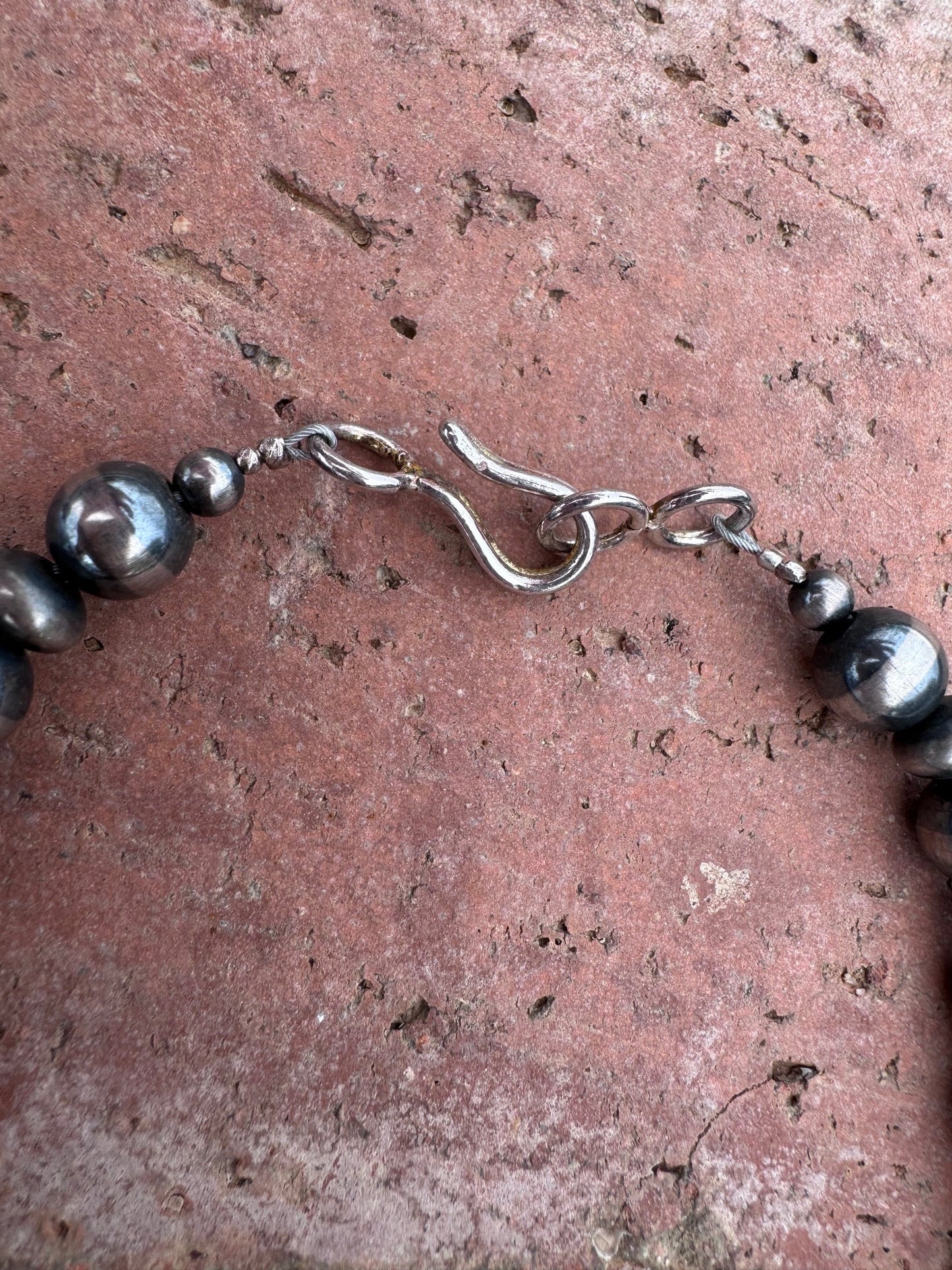 Handcrafted Sterling Silver Pearl 4mm-10mm 12 Strand Necklace 25"