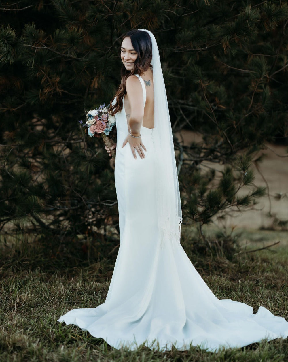 Boho Fringe Wedding Veil