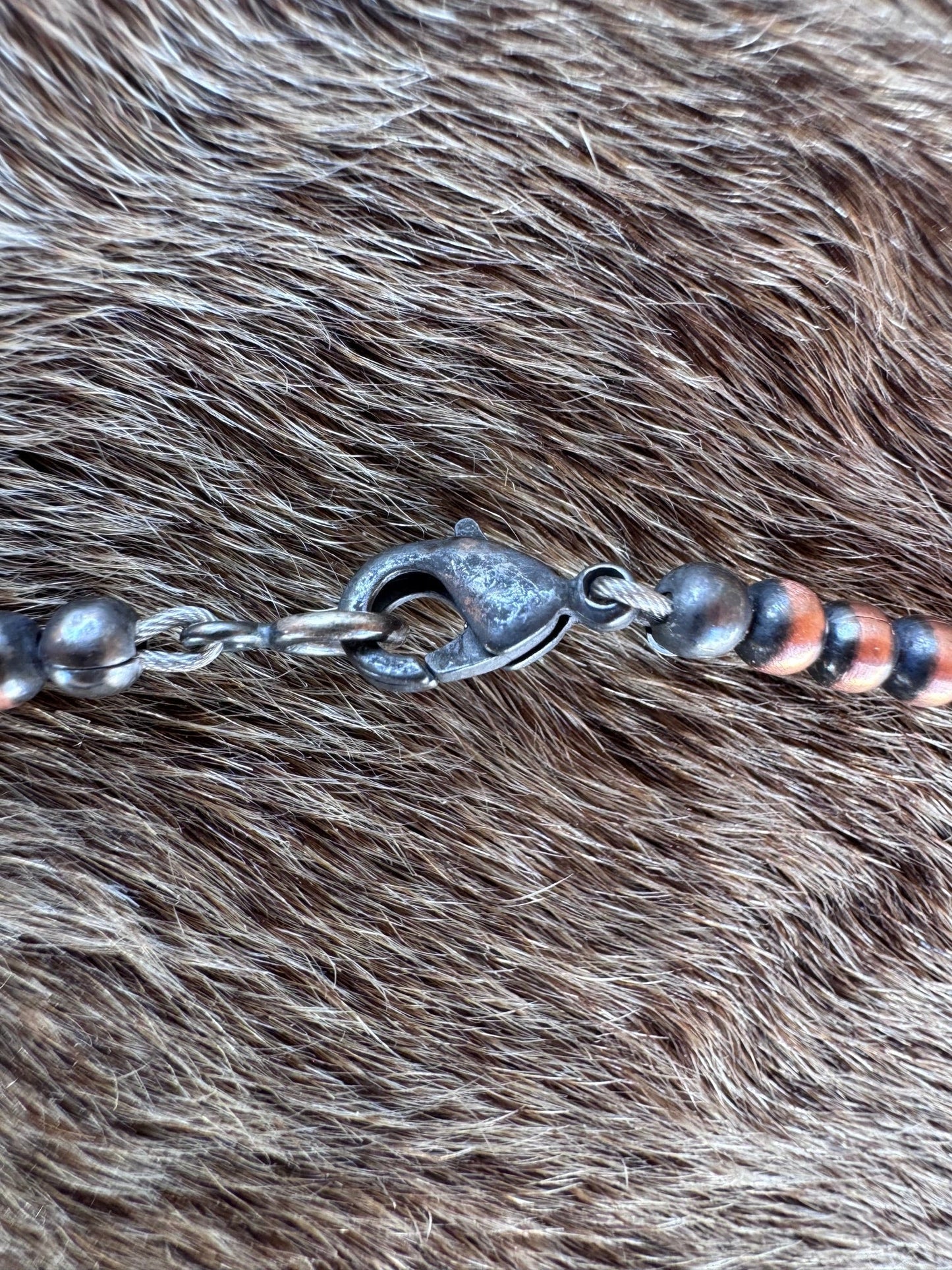 Handcrafted Copper 3-8mm Beaded Necklace